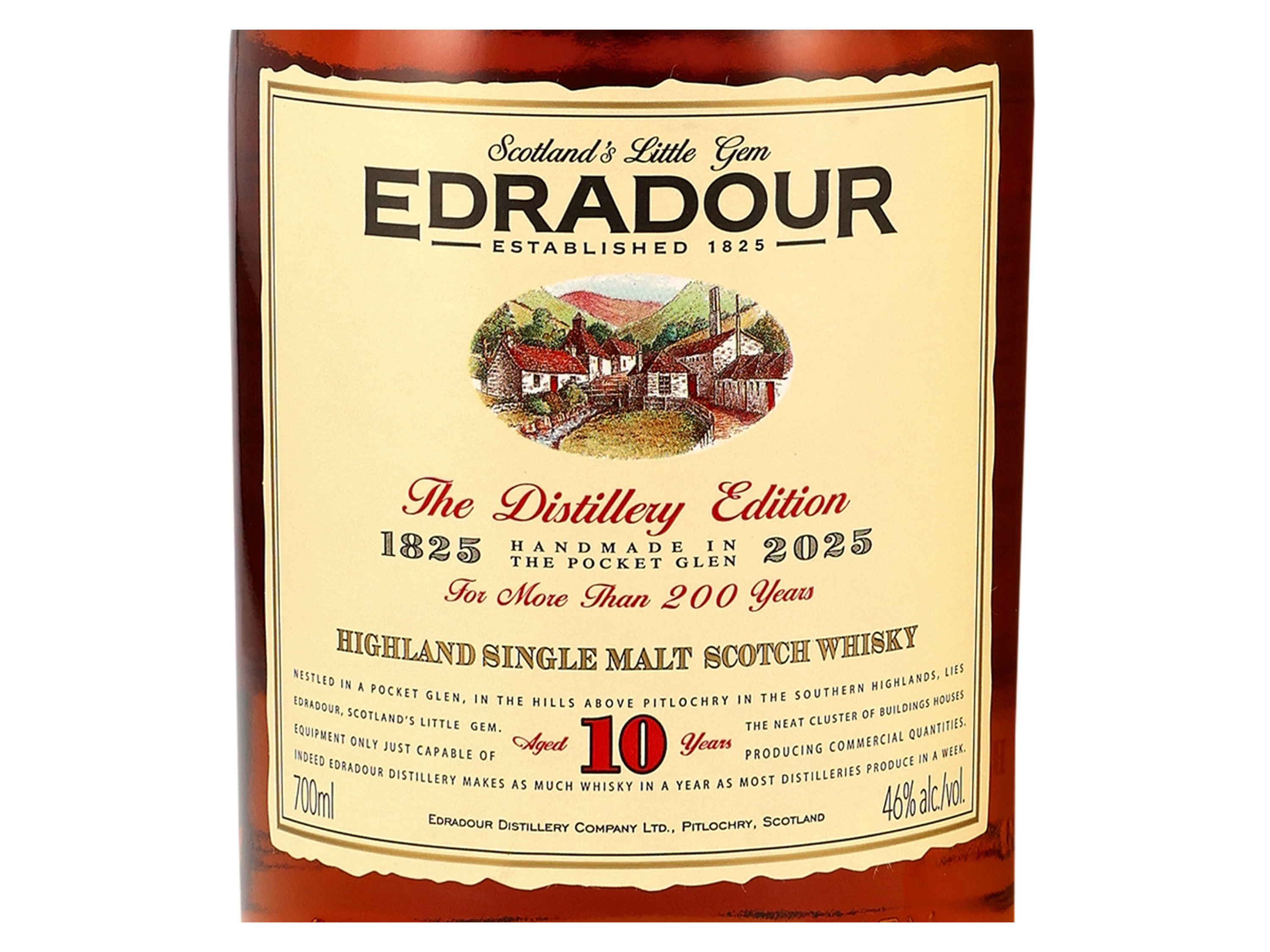 EDRADOUR Single Malt Scotch Whisky 10 Jahre Limited Edition mit Geschenkbox 46% Vol