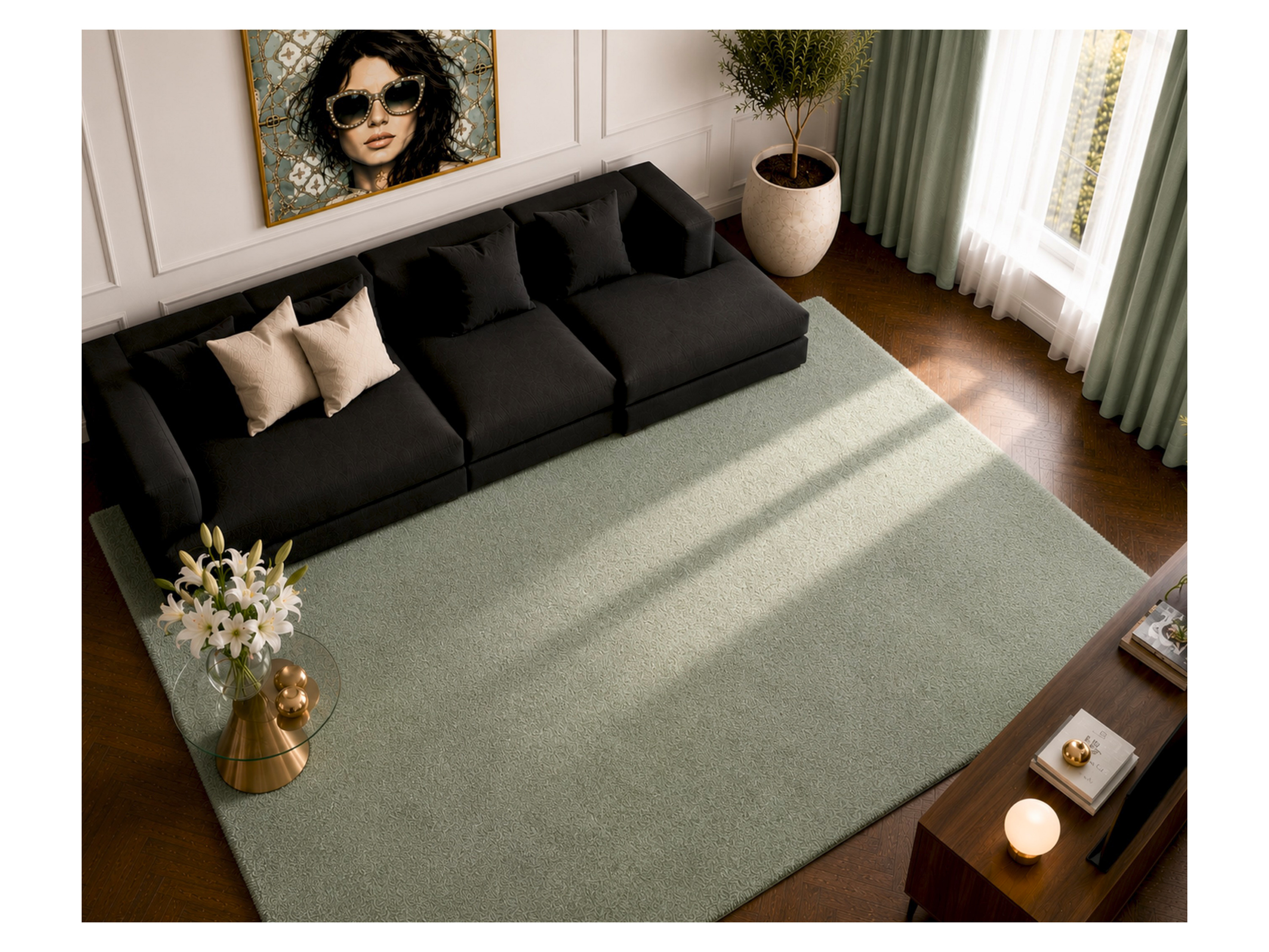 Meghan Lalee Glamour 700 (200 cm x 290 cm, Jade) Bild 2