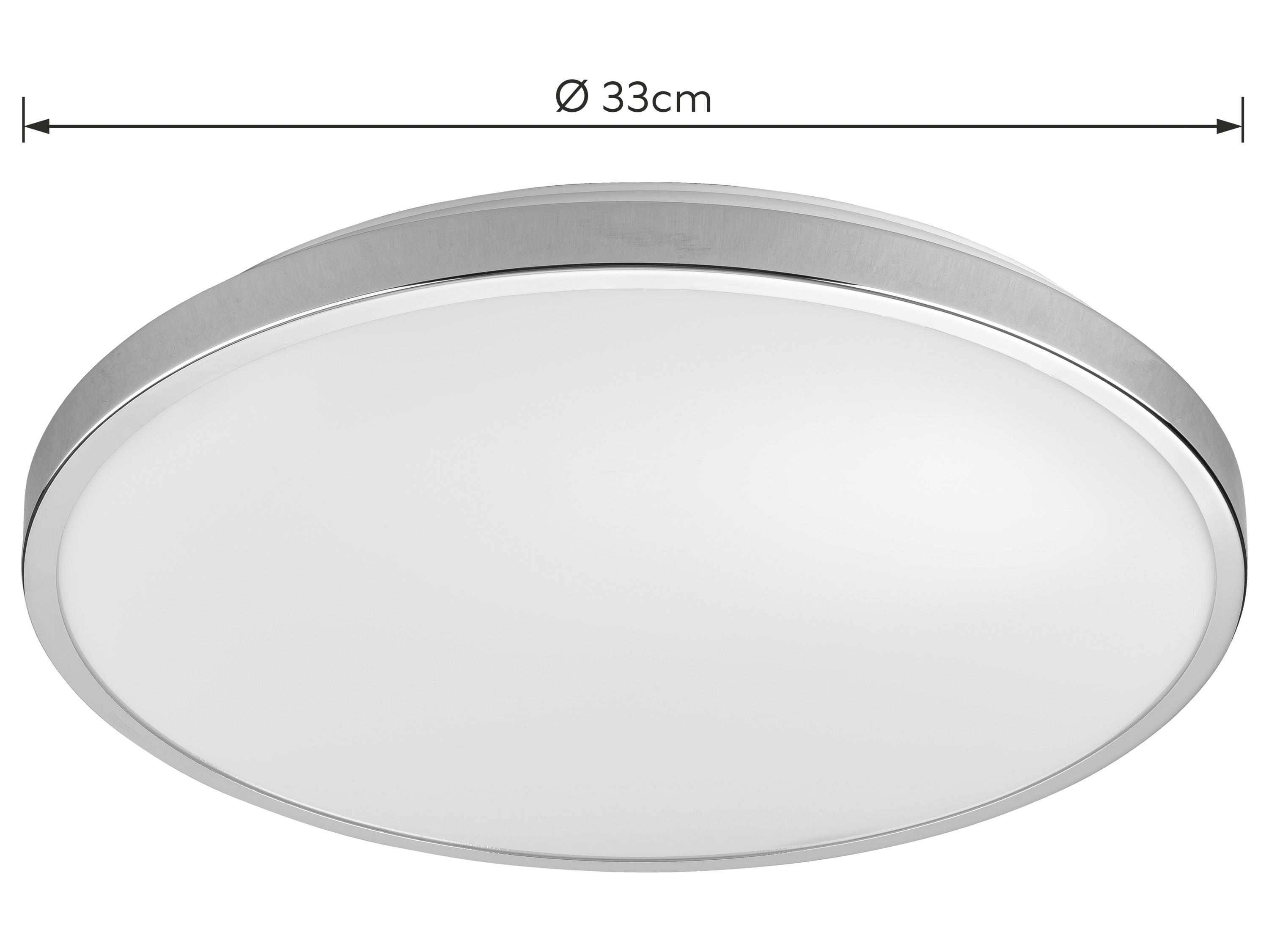 LIVARNO® LED-Badleuchte, Ø 33 cm (Silber)
