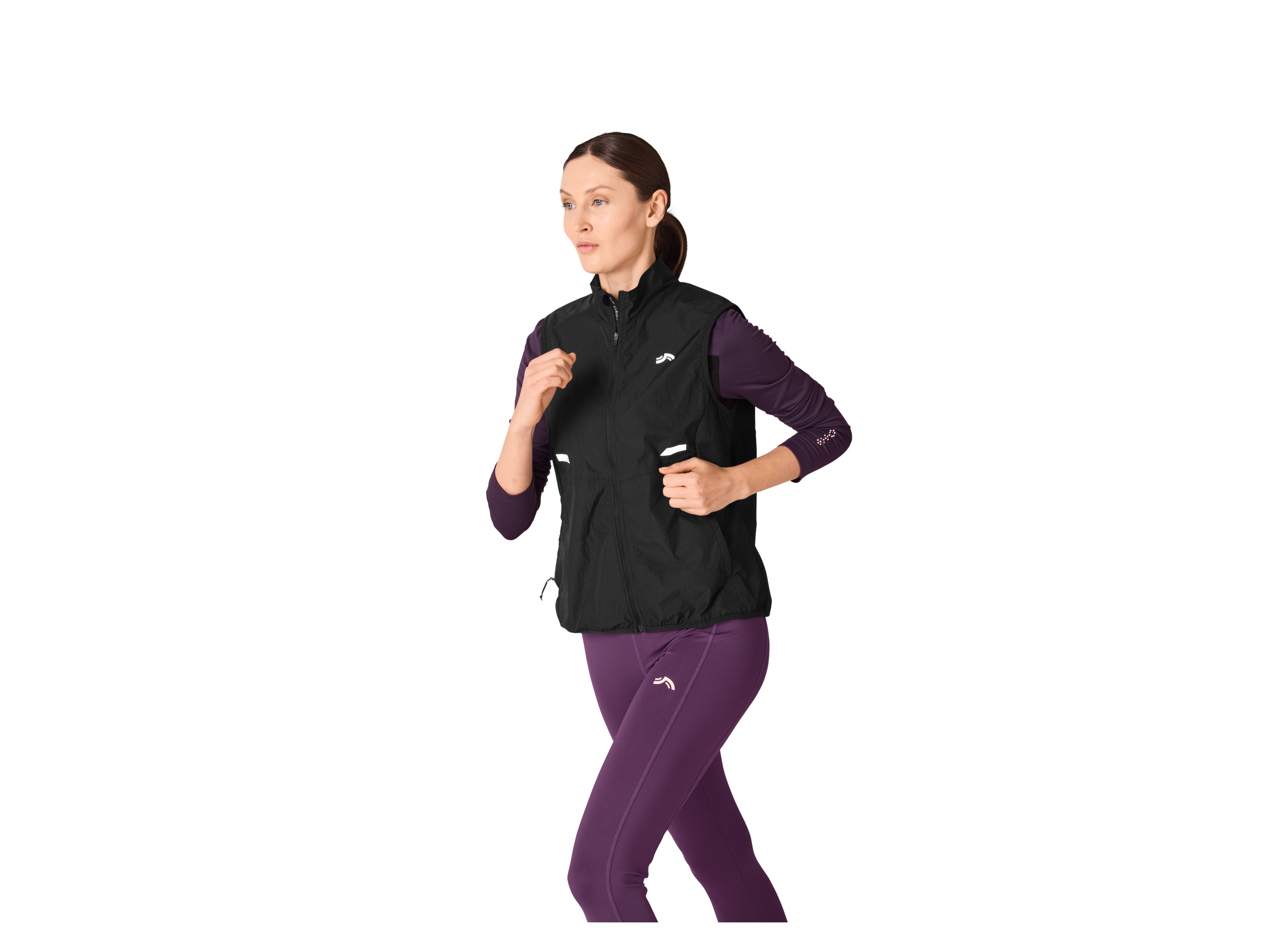 CRIVIT Damen Funktionsweste (Schwarz, L(44/46))