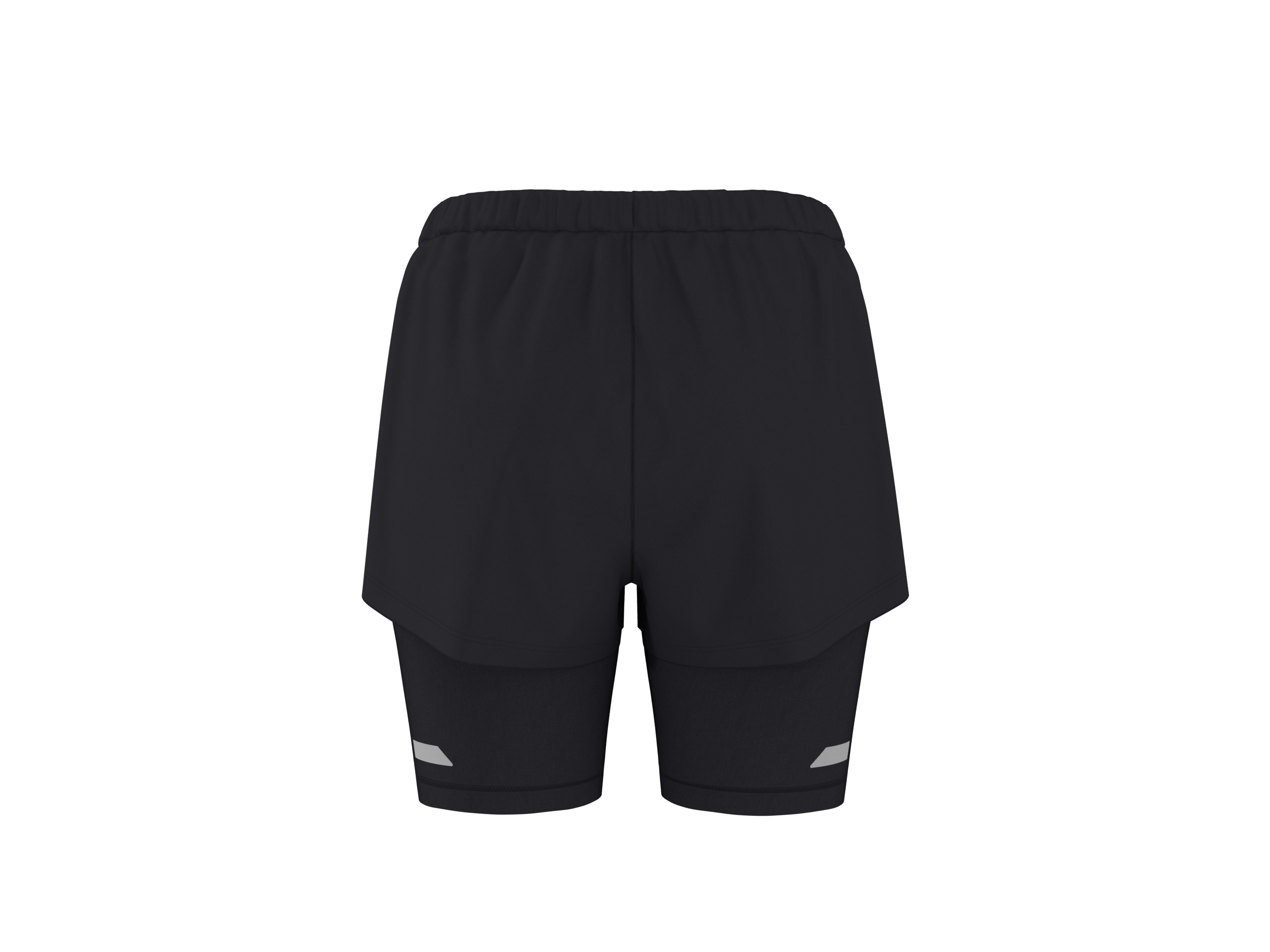 CRIVIT Damen Funktionsshorts, 2- in-1 (Schwarz, S(36/38))