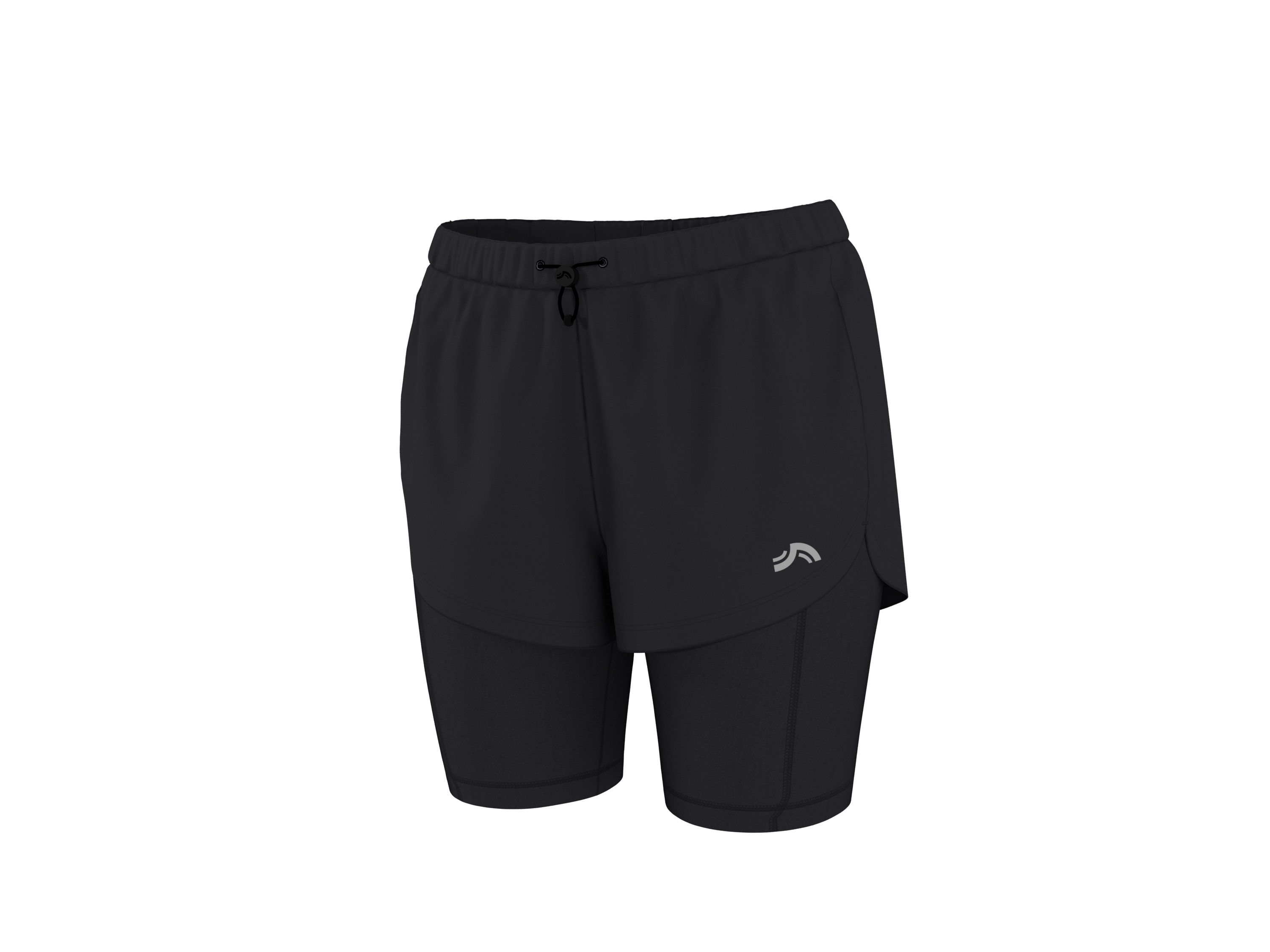 CRIVIT Damen Funktionsshorts, 2- in-1 (Schwarz, S(36/38)) Bild 3