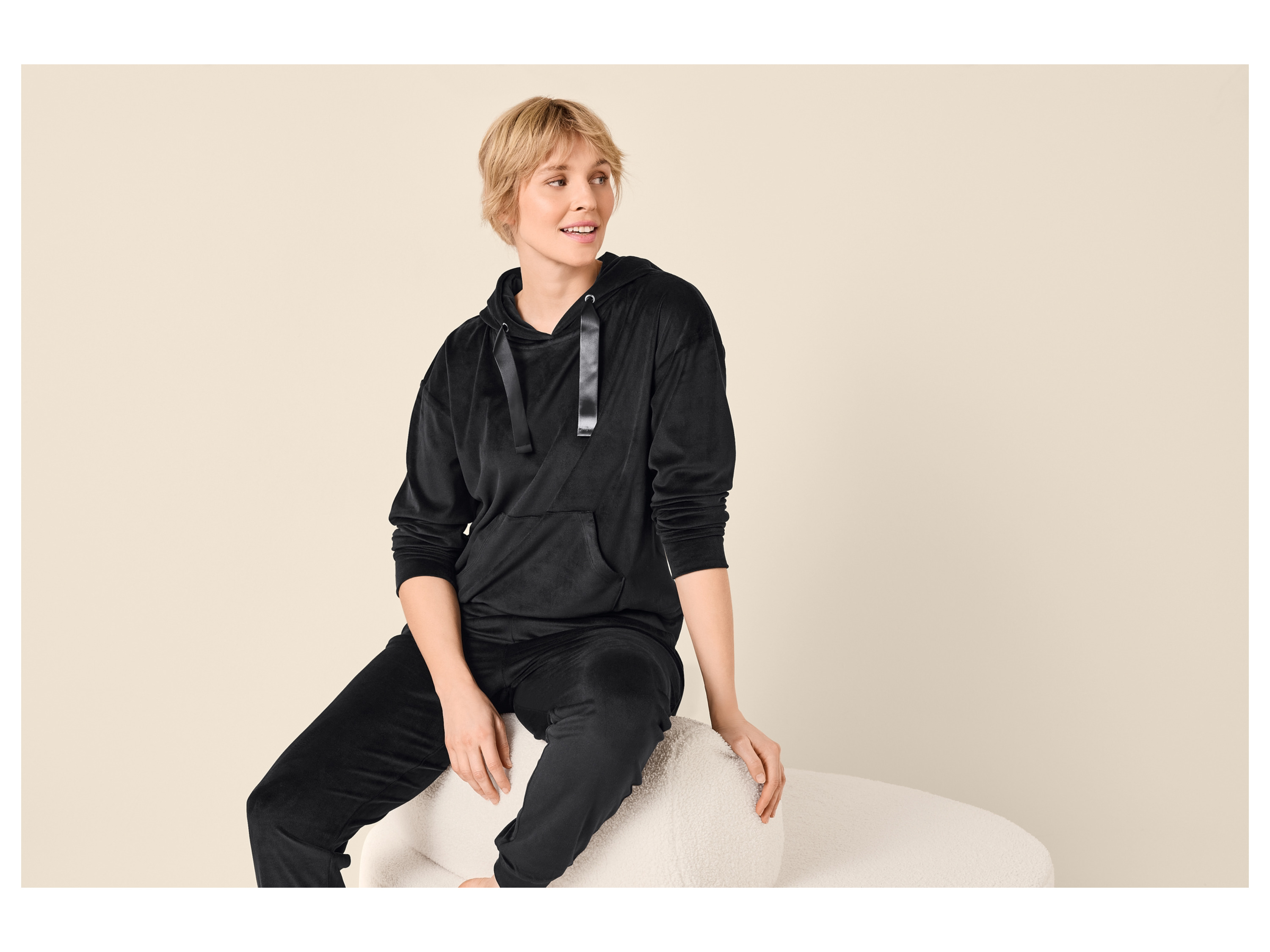 ESMARA® Damen Nicki-Hoodie (Schwarz, S(36/38))