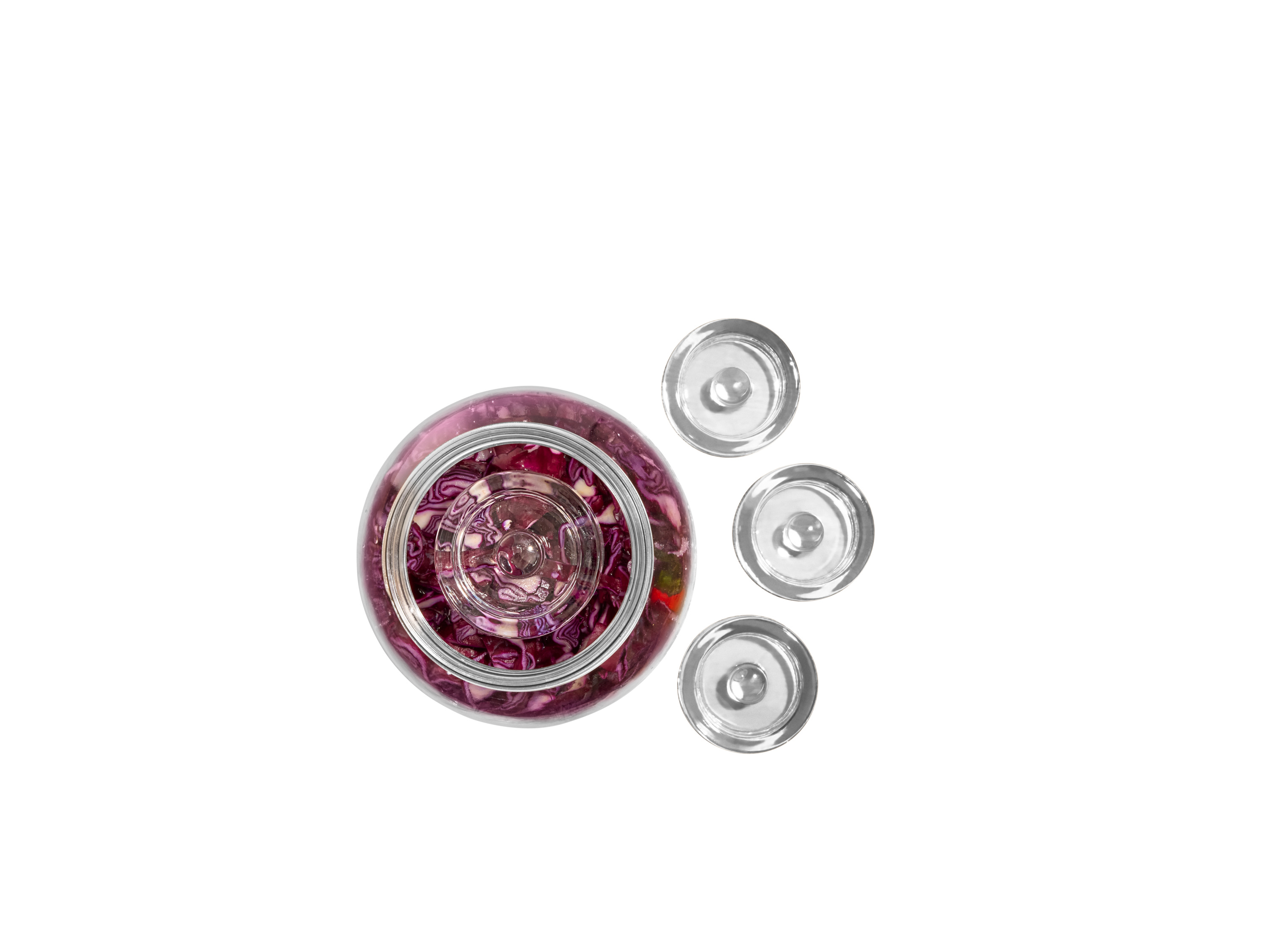 SILVERCREST® Flip-Einmachglas / Fermentationsgläser / Glasgewichte (Fermentationsgewichte 4er Set)