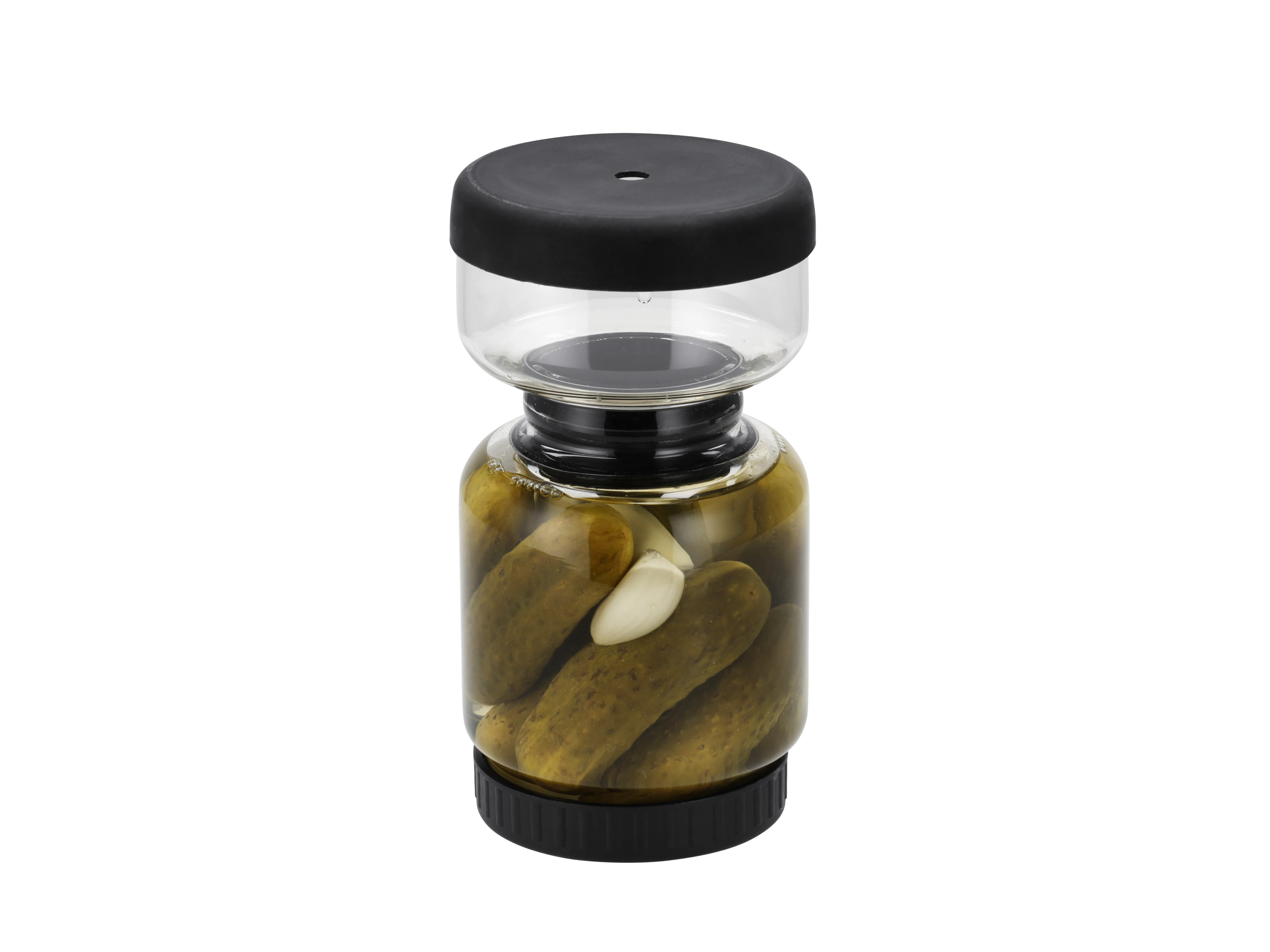 SILVERCREST® Flip-Einmachglas / Fermentationsgläser / Glasgewichte (Gurkenglas zum umdrehen 1L)