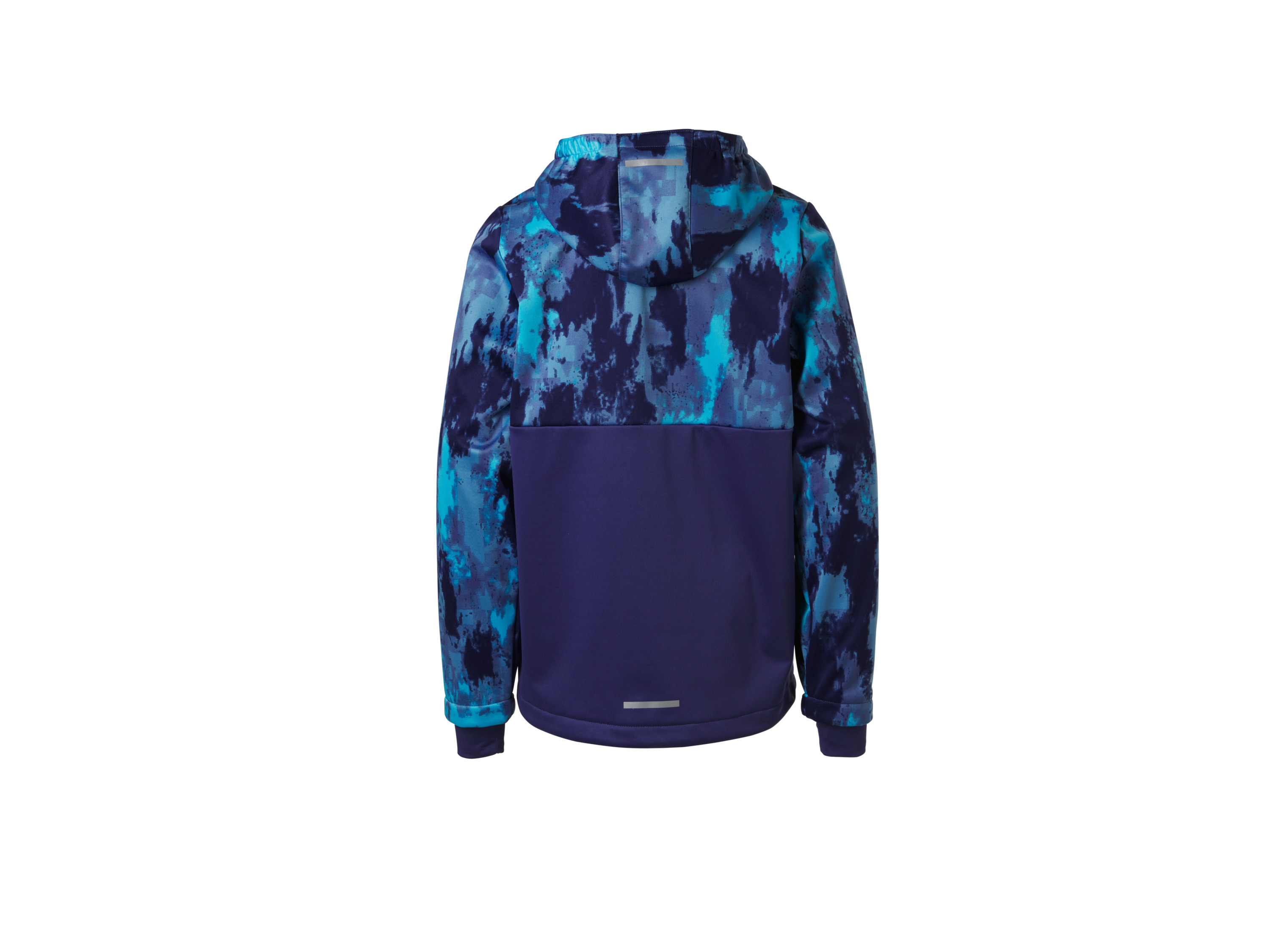 CRIVIT Kinder Softshelljacke (Gemustert/blau, 146/152)