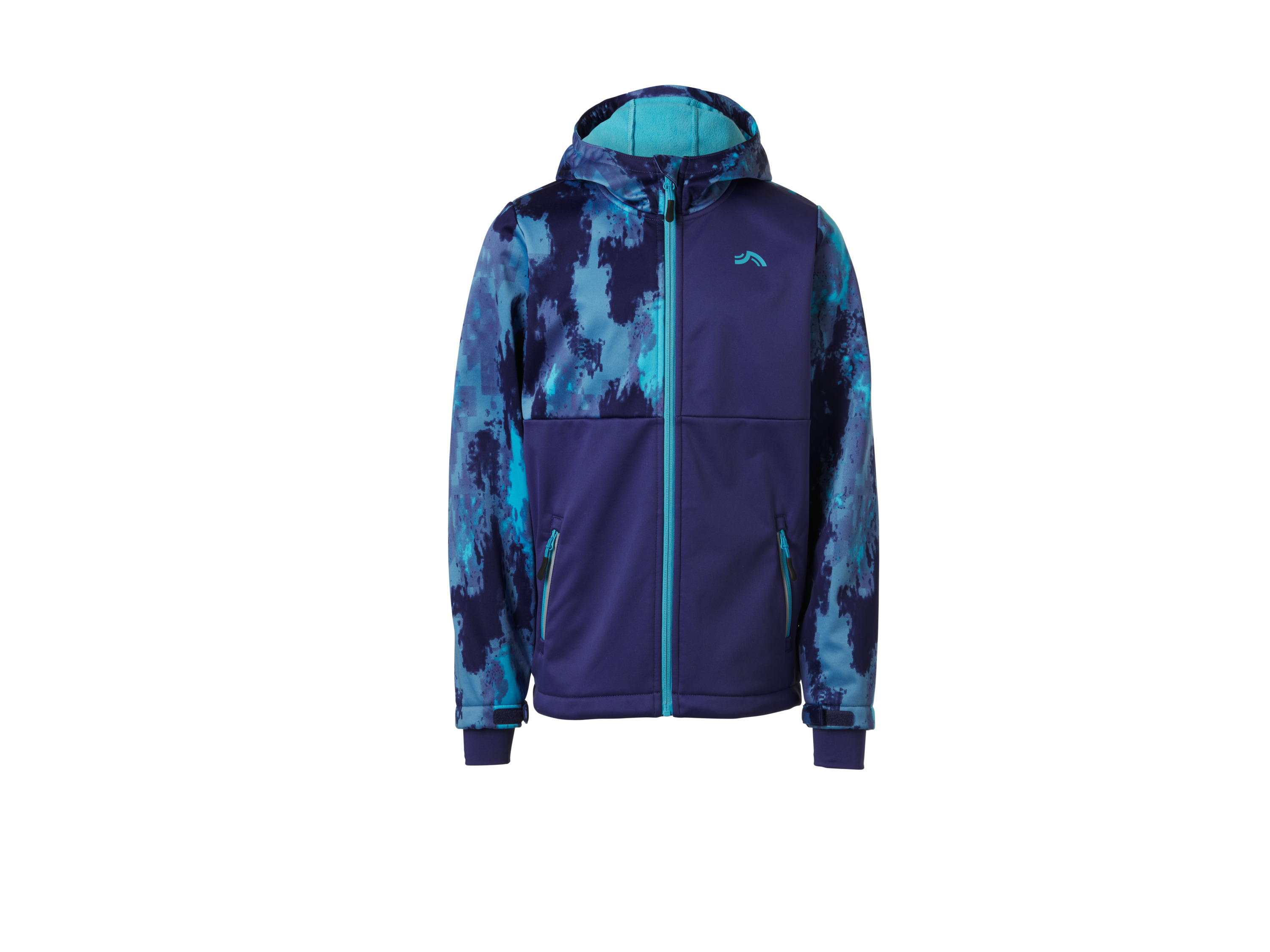 CRIVIT Kinder Softshelljacke (Gemustert/blau, 146/152) Bild 3