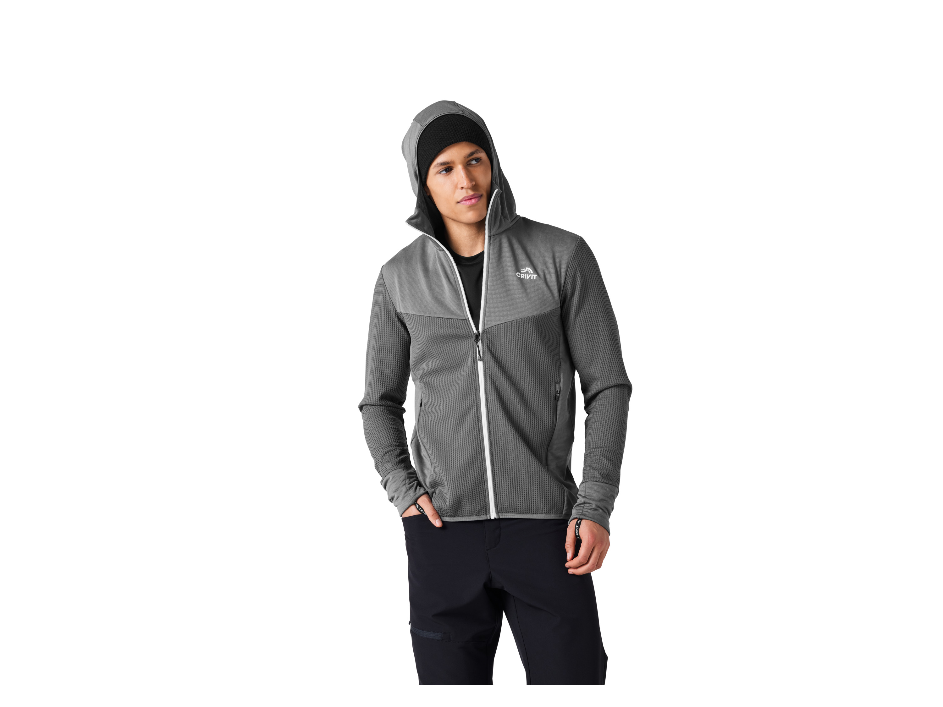 CRIVIT Herren Premium Funktionsjacke (Grau, M (48/50)) Bild 3