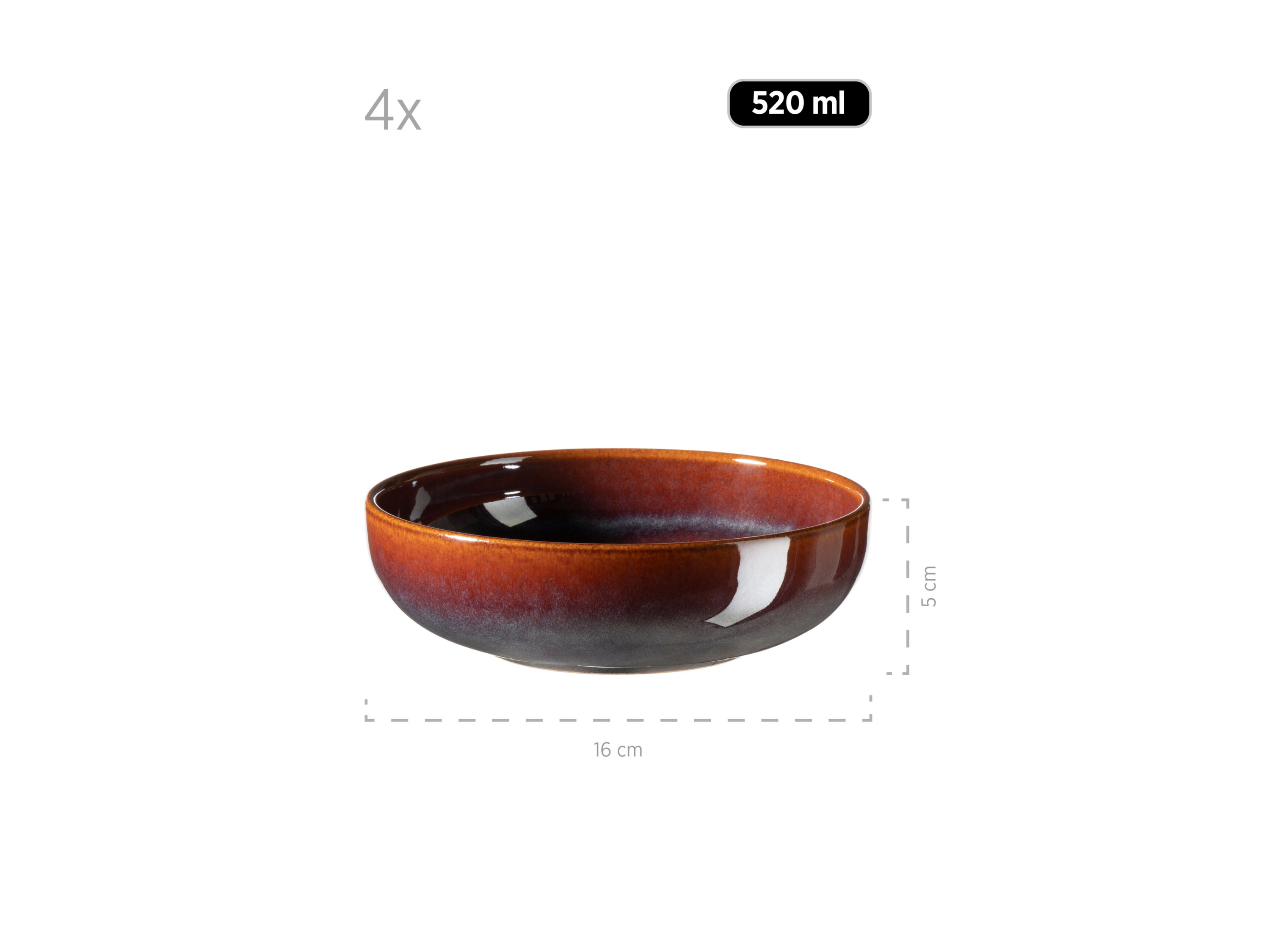 MÄSER Salatschüssel-Set »Elina Uno«, 5-teilig (Braun, Rot) Bild 4