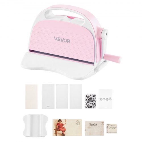 VEVOR Manuelle Stanz- & Prägemaschine-Set, 76 mm Schnittbreite, Inkl. Stanzformen, Prägefoldern, Papierbögen, Schneideplatten, für Scrapbooking, Kartenherstellung & Bastelarbeiten