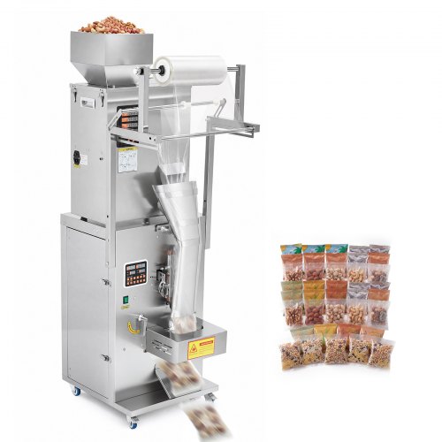 VEVOR Pulververpackungsfüllmaschine Vollautomatische Abfüllmaschine 10-500g, Intelligentes Wiegen Abfüllen & Abpacken, Edelstahl, Bodenaufstellung, Ideal für Nüsse Samen Tee Kaffeebohnen Gewürze Mehl