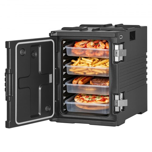 VEVOR Thermobox 90 L, Isolierbox zum Warmhalten und Kühlen, Warmhaltebox aus LLDPE 650 x 450 x 620 mm, Transportbox für Speisen und Getränke, Thermobehälter für Verschiedene Pfannengrößen (ohne)