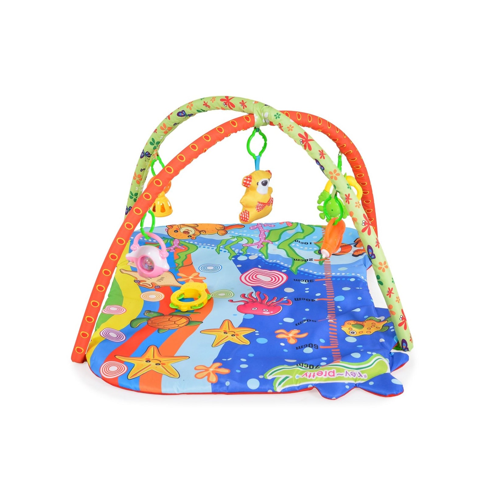 Moni Spielbogen Baby Like 143A, Unterwasserwelt, 5 Spielsachen, Wachstumsskala