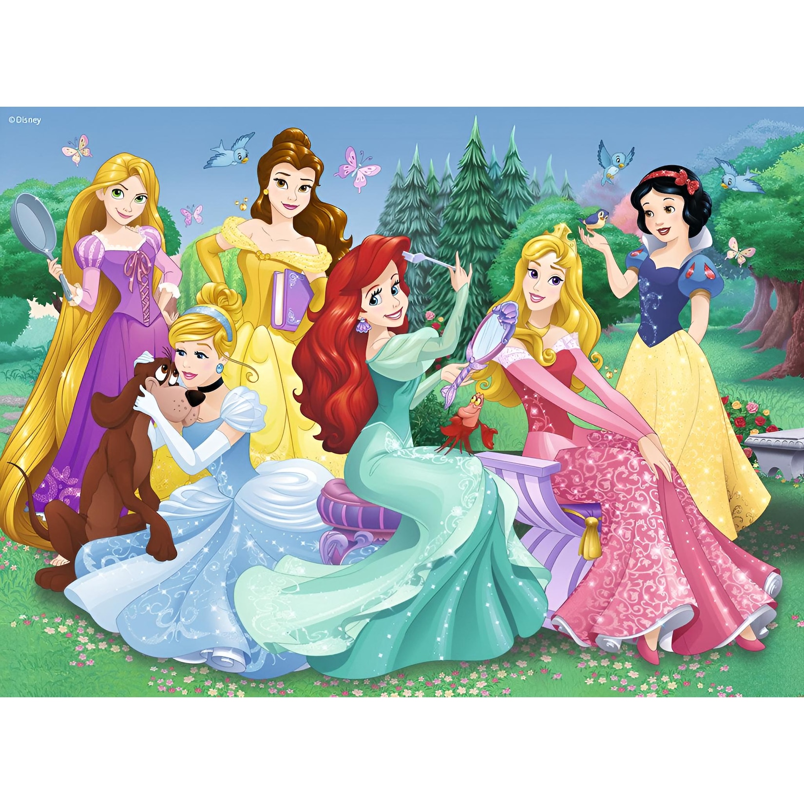 Dreifarbiges Leuchtpuzzle - Disney Princess, 100 Teile