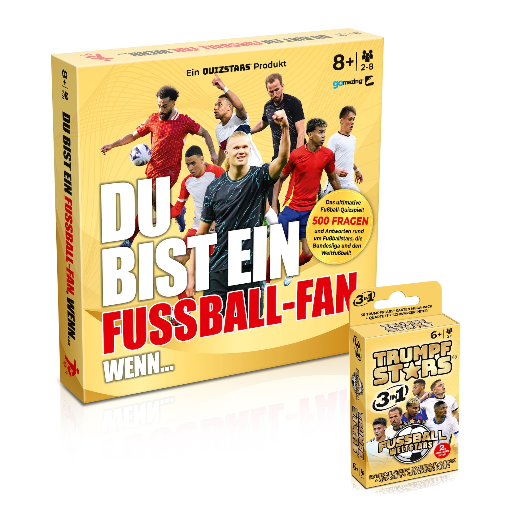 Gomazing Fußball Spiele Set Quizspiel und Trumpfstars Kartenspiel