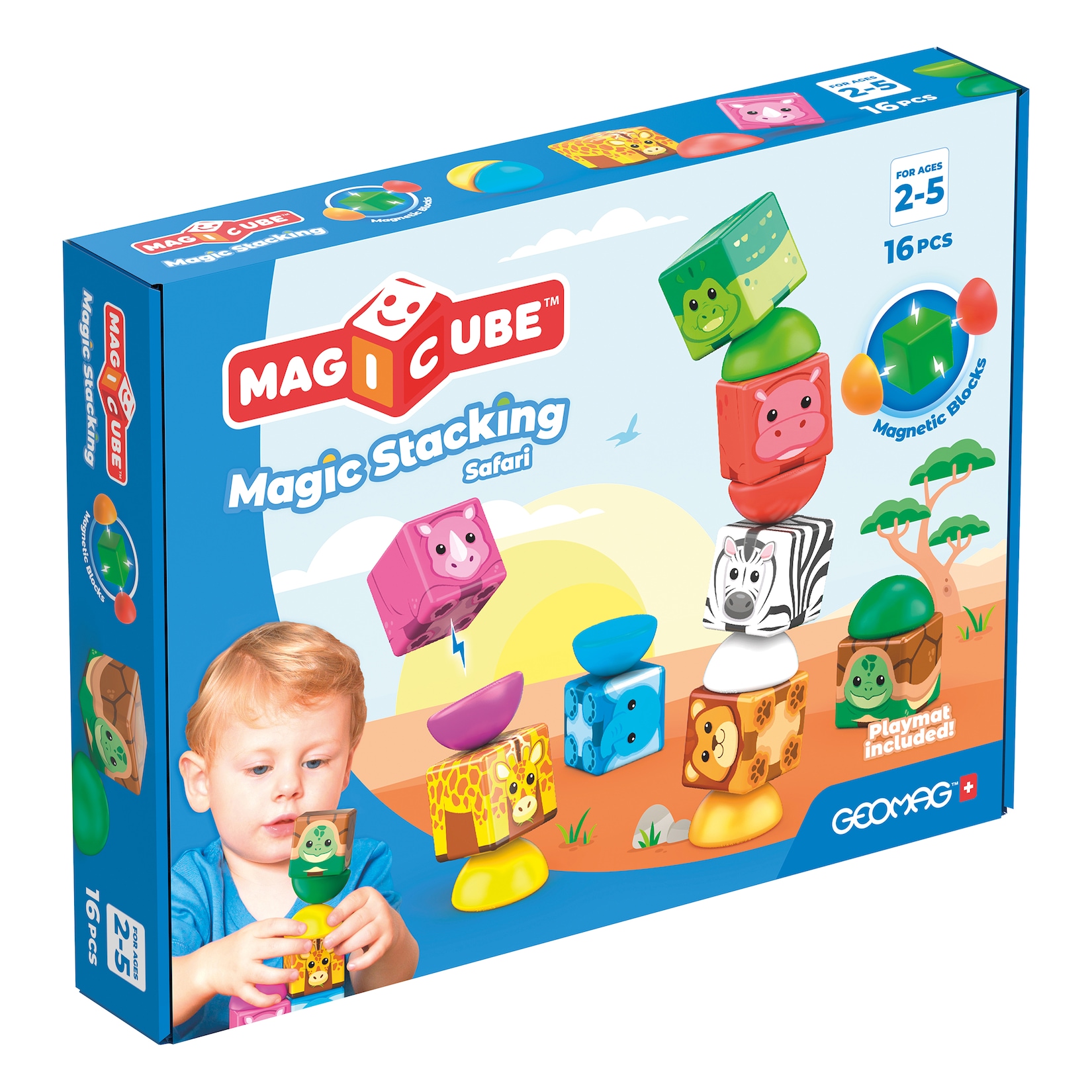 310 Geomag Magicube Blocks Stacking Safari 16