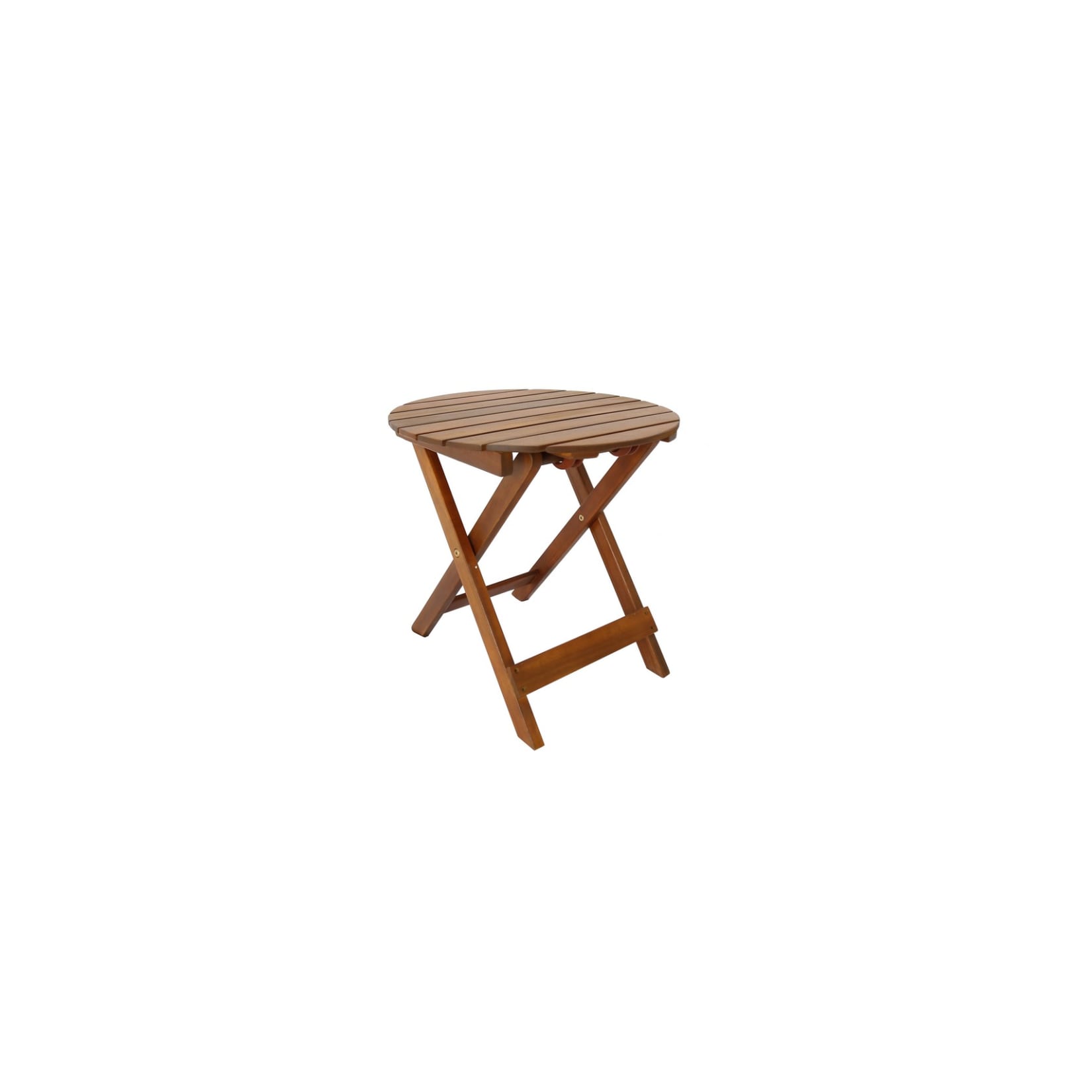 Gartentisch rund Ø 46 x 45 cm – Akazie Massivholz – klappbar, geölt