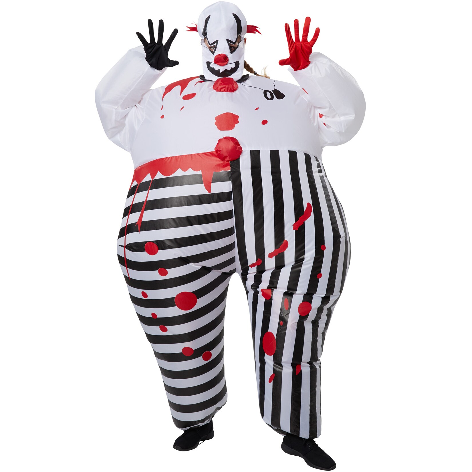 tectake® Aufblasbares Kostüm Horror-Clown