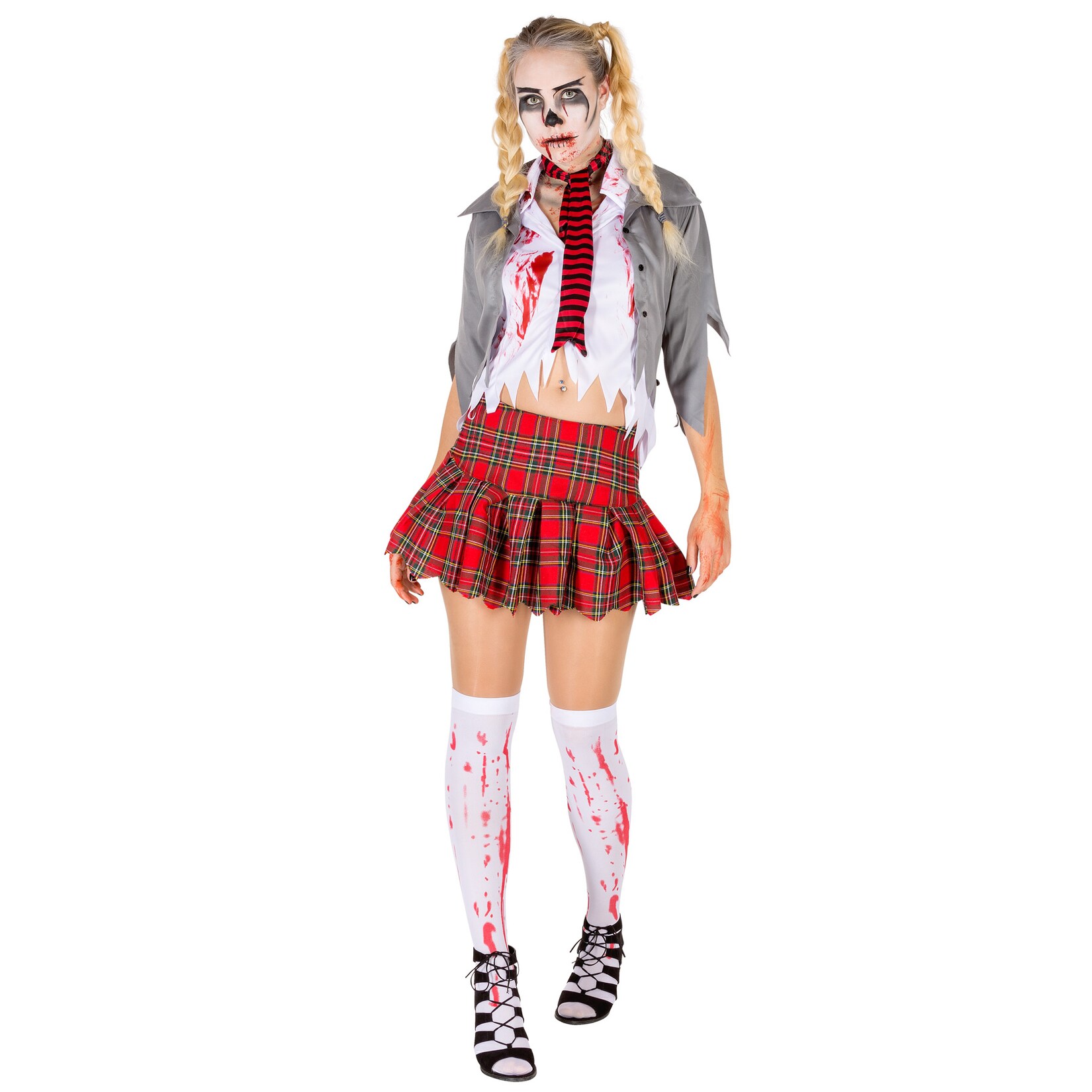 tectake® Frauenkostüm sexy Zombie