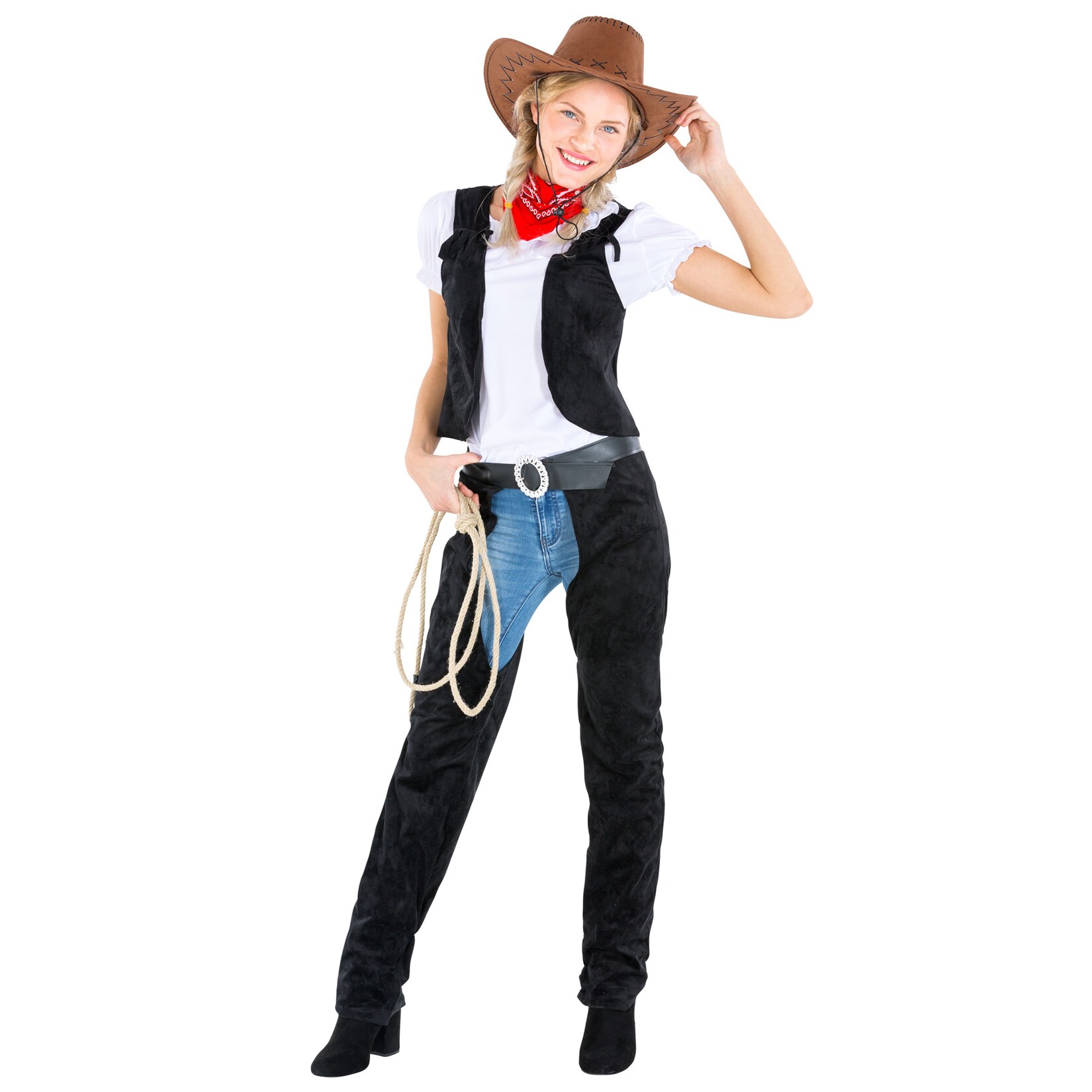 tectake® Frauenkostüm Cowgirl wild Amber