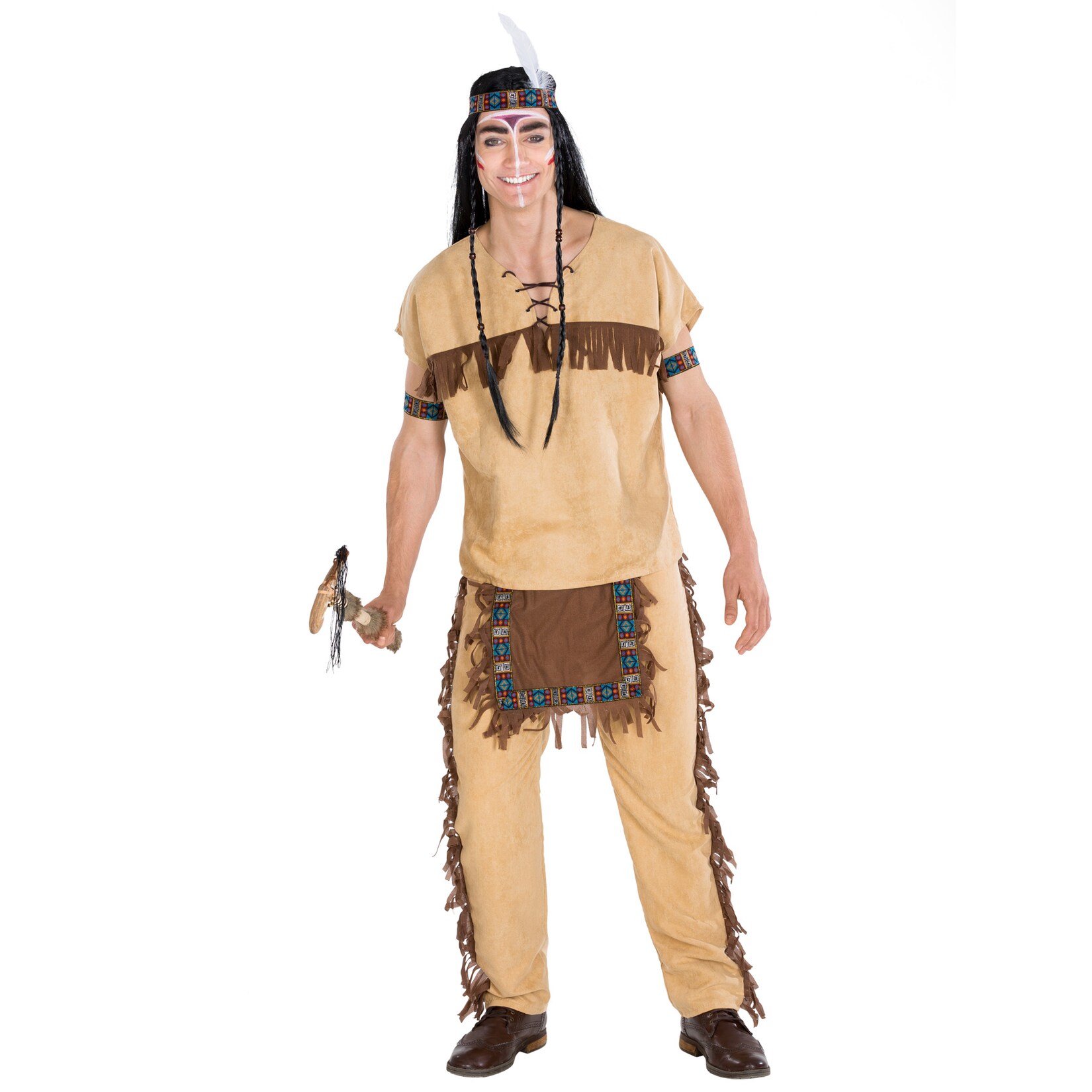 tectake® Herrenkostüm Indianer Black Hawk