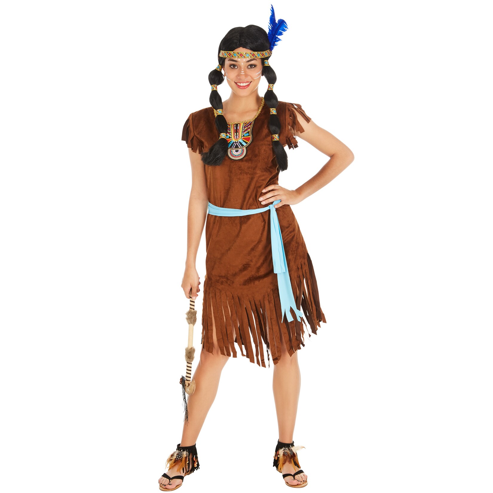 tectake® Frauenkostüm Indianerin Phoenix