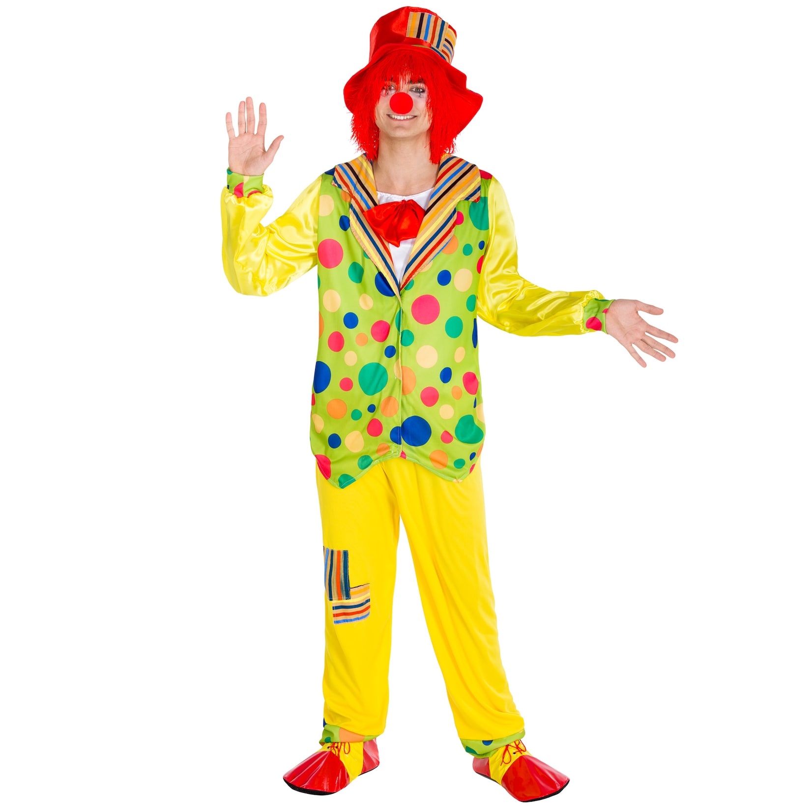tectake® Herrenkostüm Clown Pipetto