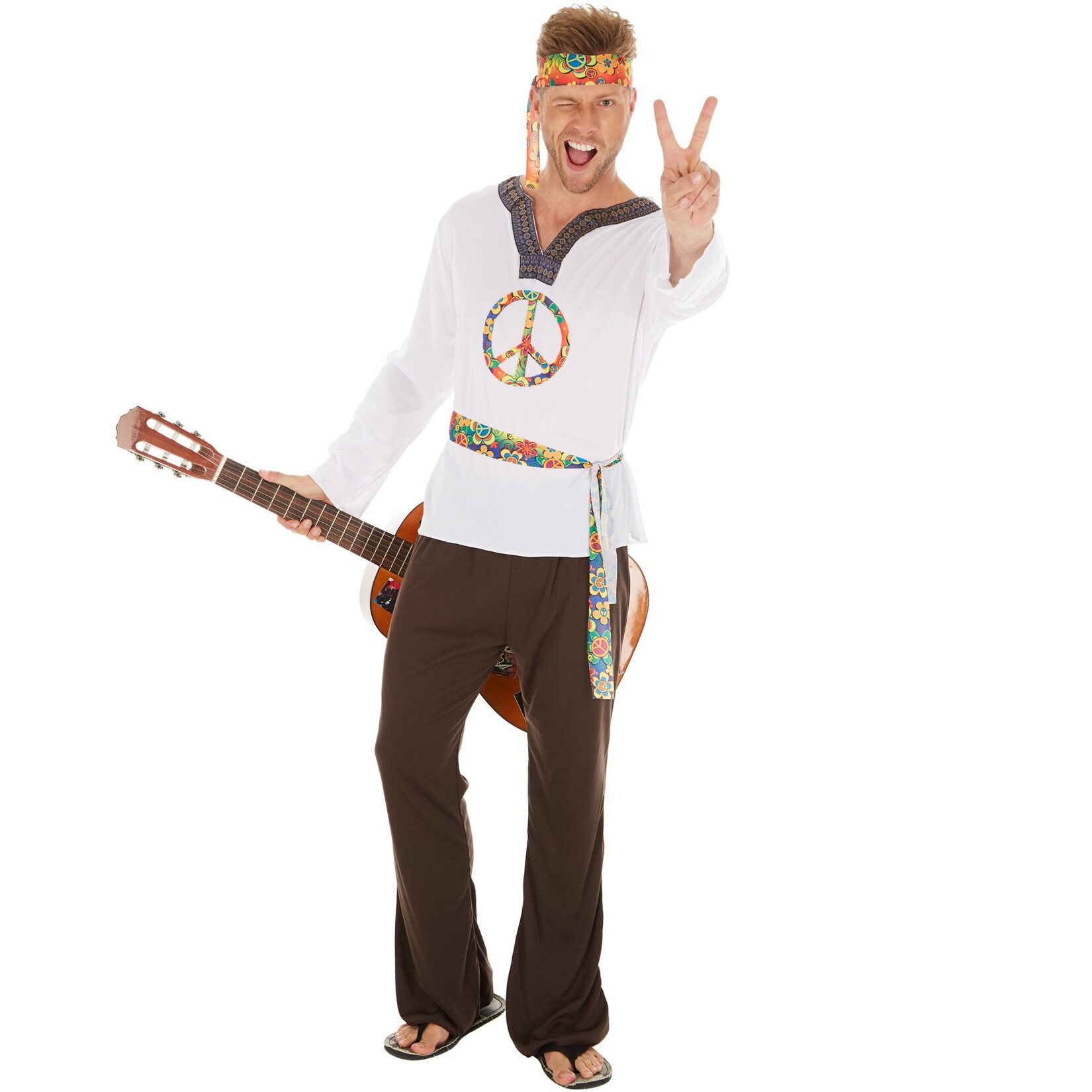 tectake® Herrenkostüm Hippie Jimmy