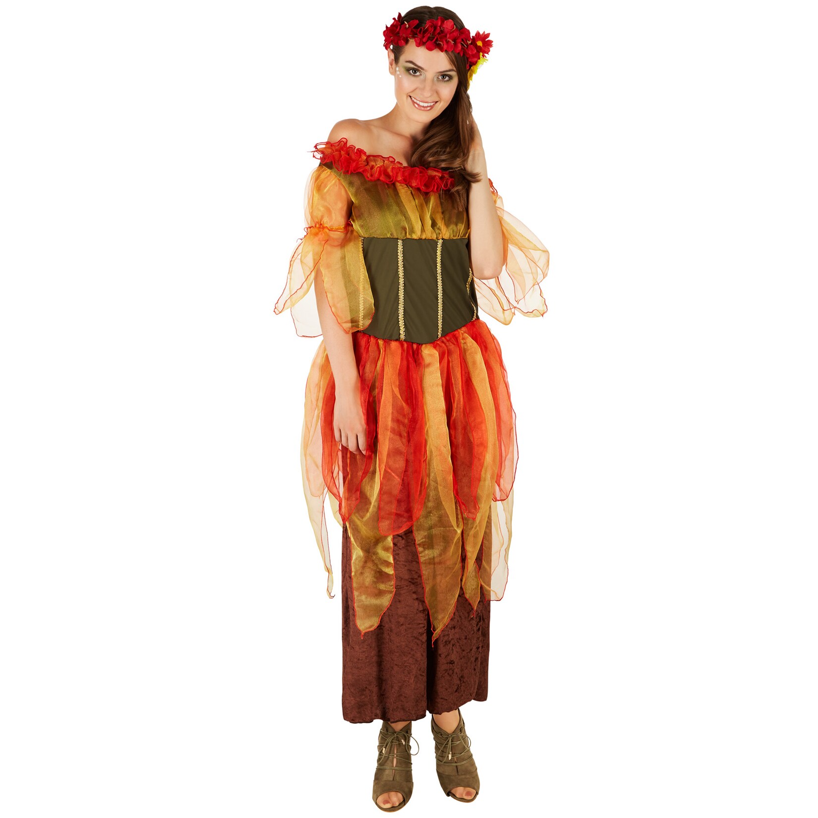 tectake® Frauenkostüm Herbstfee