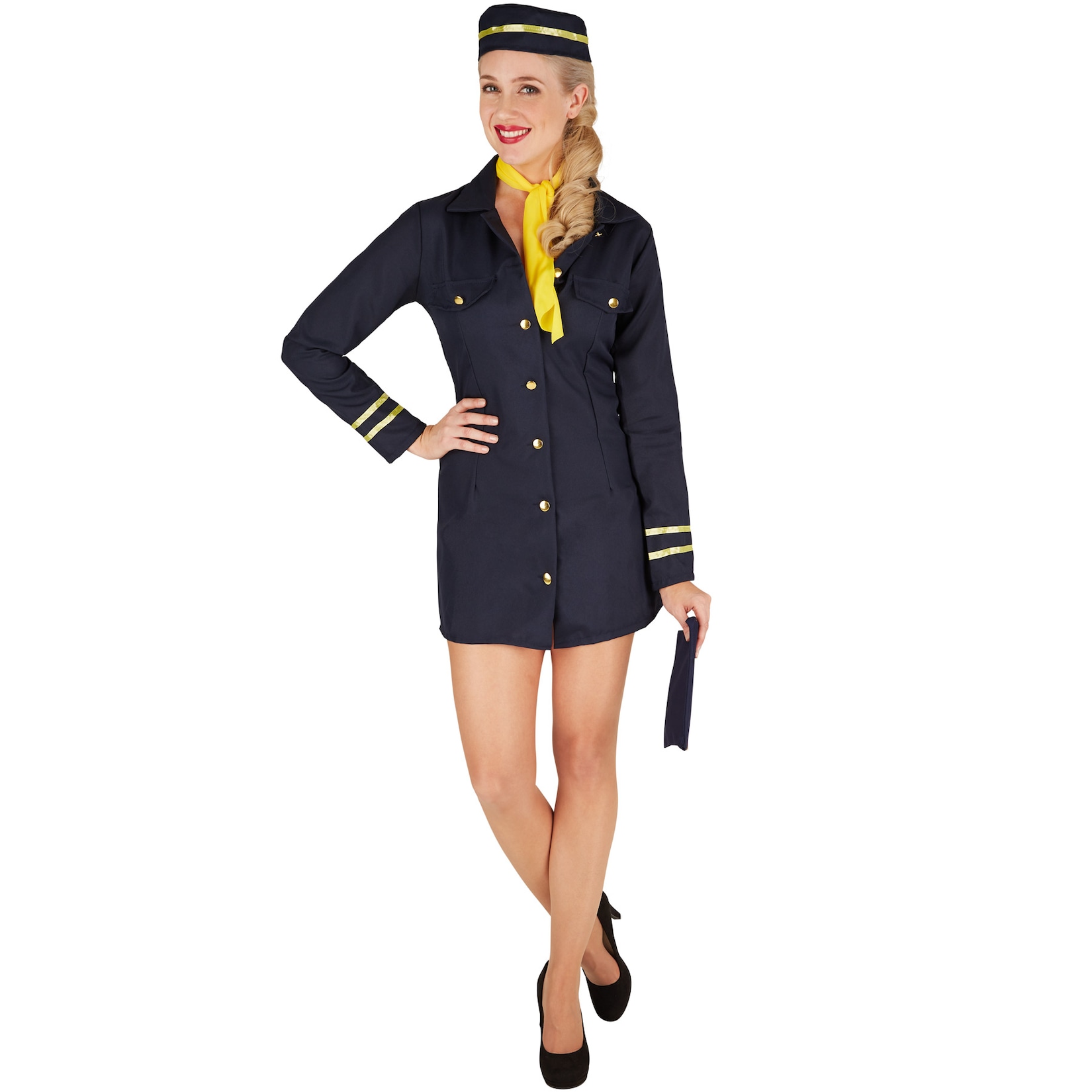 tectake® Frauenkostüm Stewardess