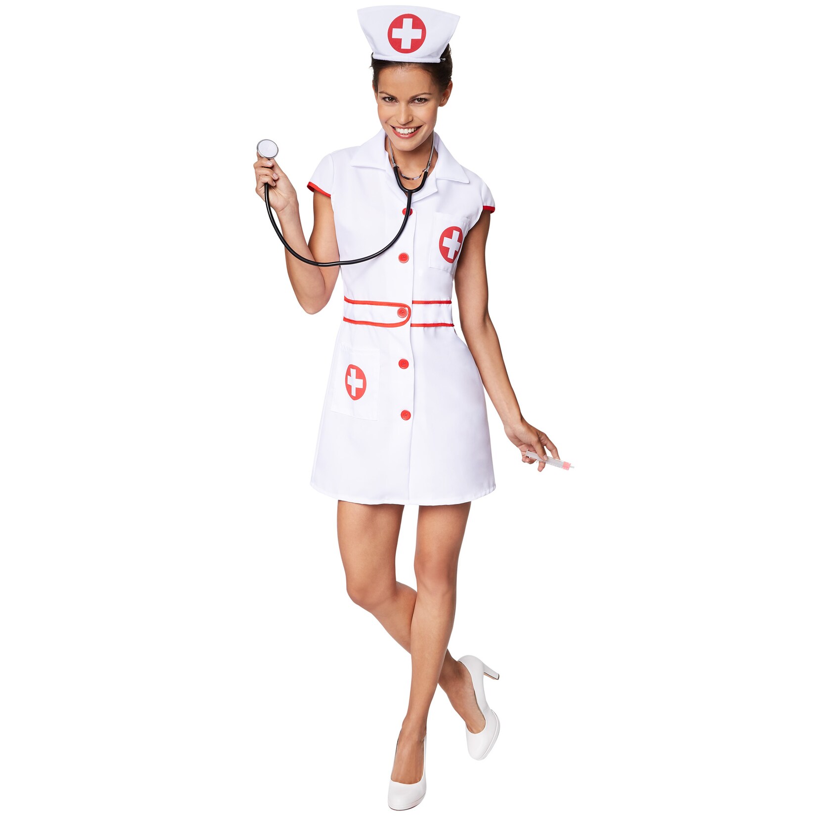 tectake® Frauenkostüm sexy Krankenschwester