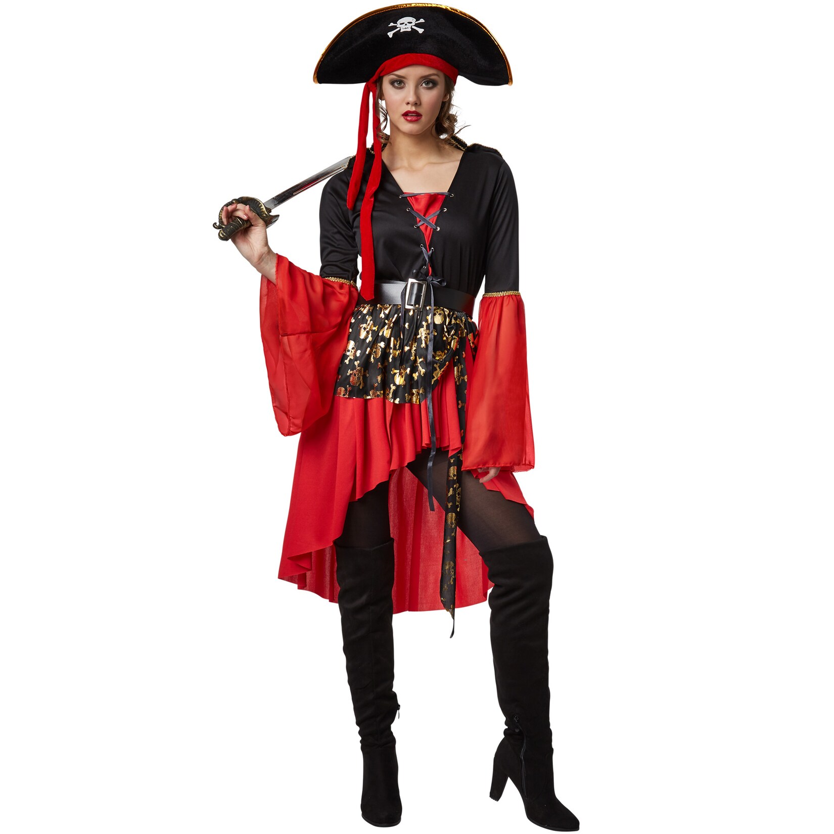 tectake® Frauenkostüm Piratenkönigin