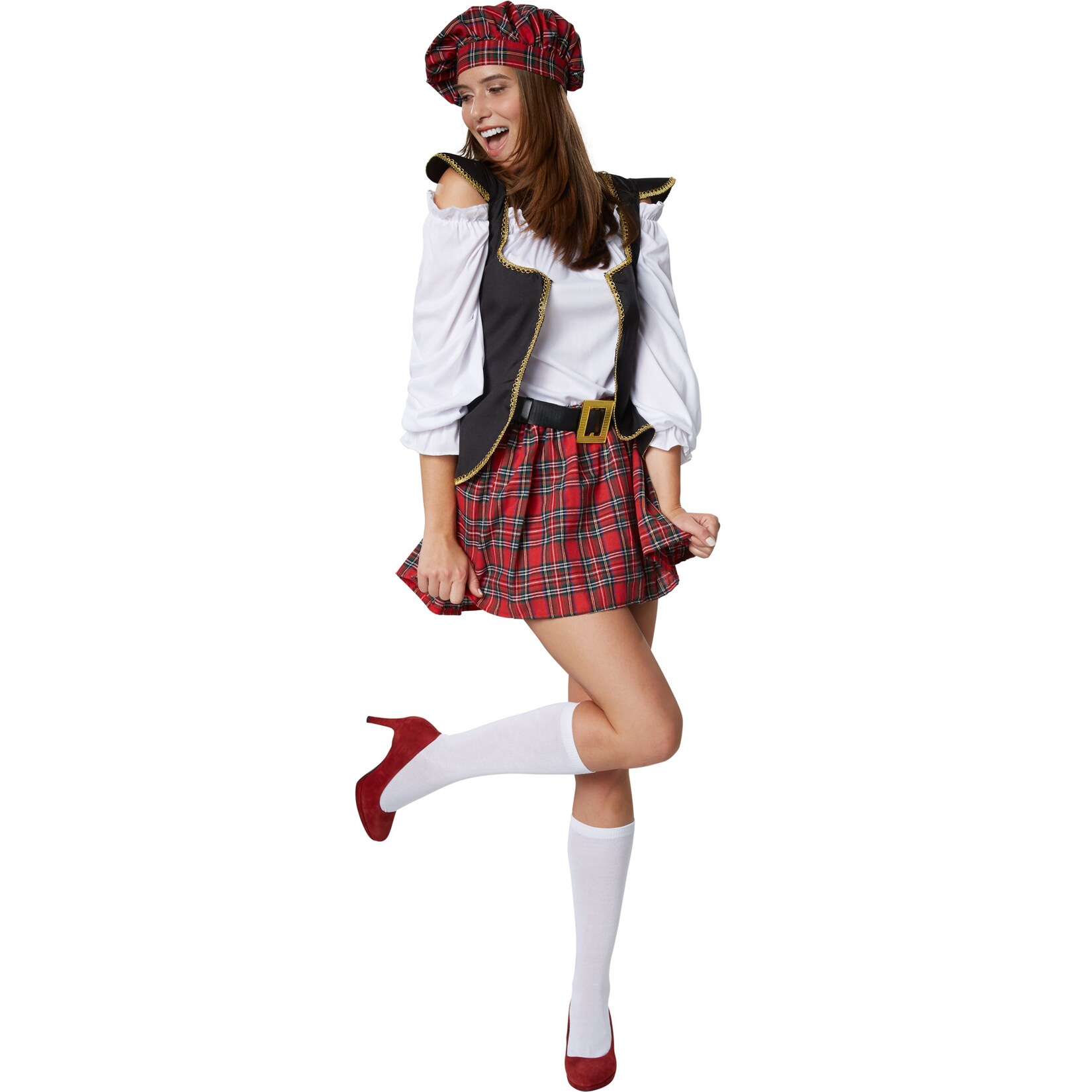 tectake® Frauenkostüm Schotten-Girl
