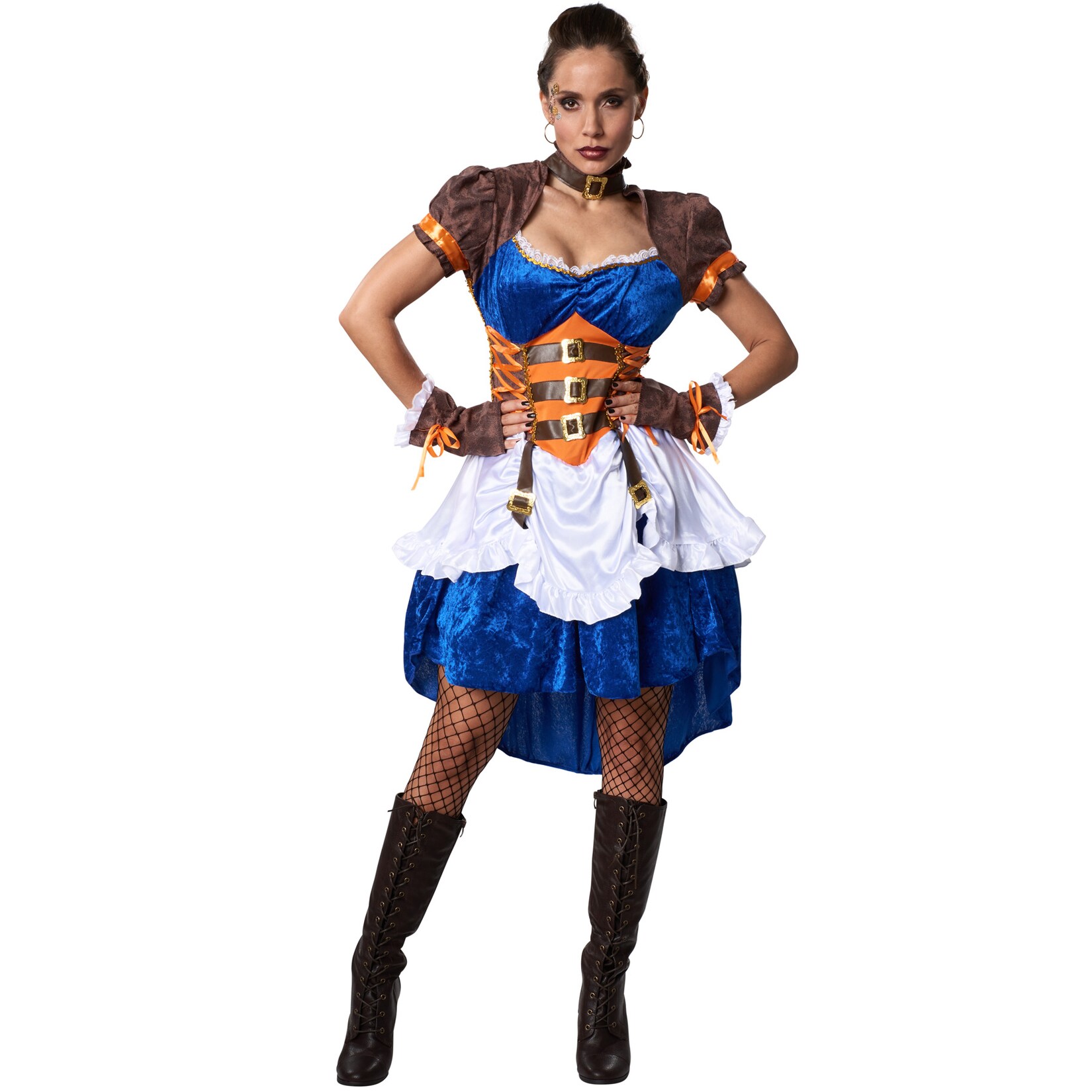 tectake® Frauenkostüm Steampunk Abenteurerin