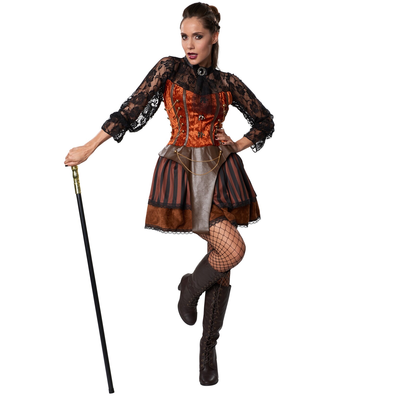 tectake® Frauenkostüm Steampunk Gräfin