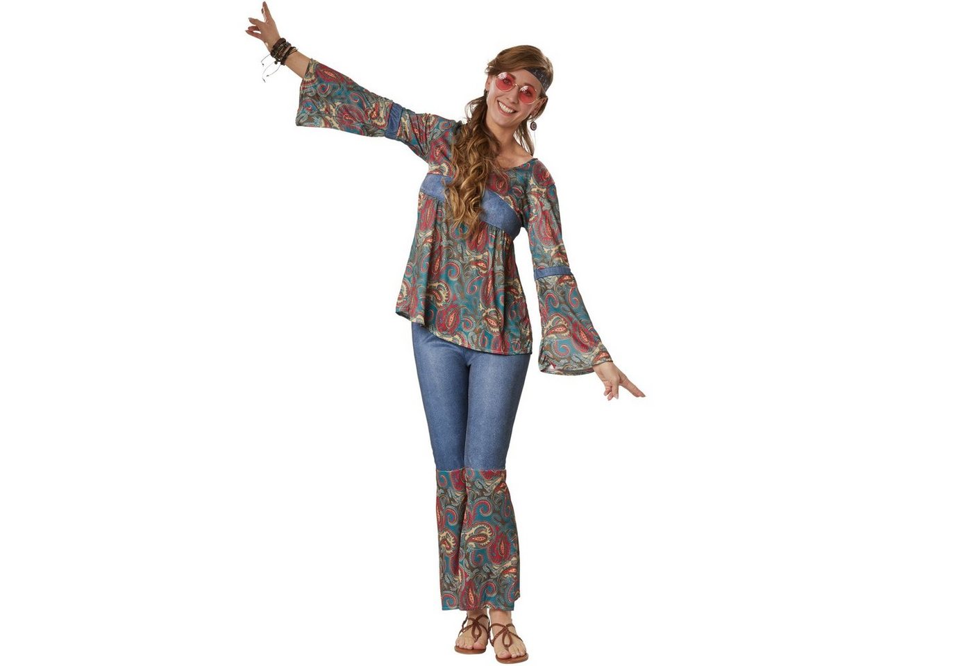 tectake® Frauenkostüm Hippie Girl Harmony Bild 3