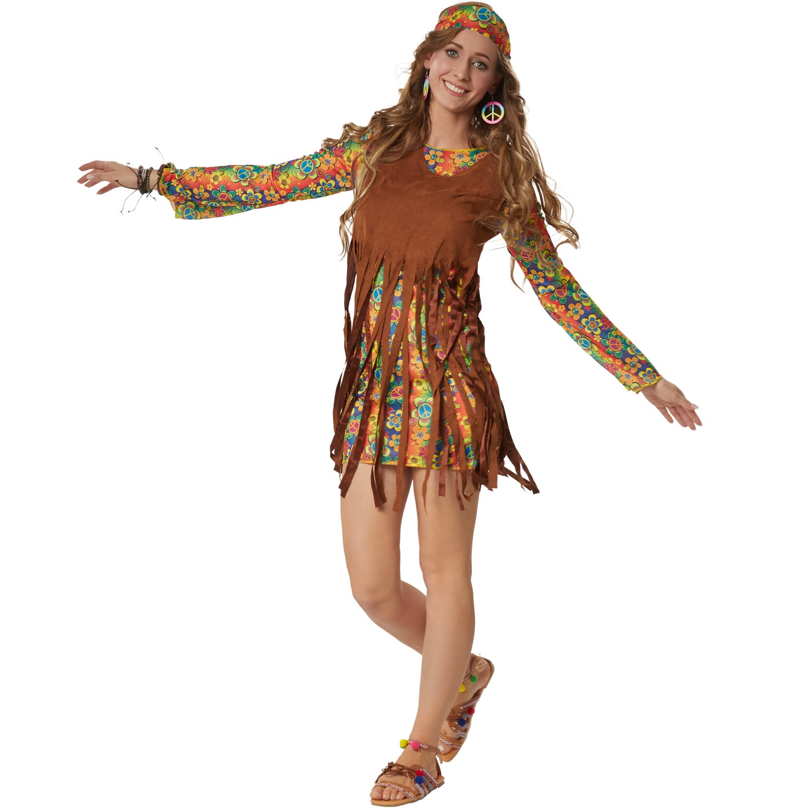 tectake® Frauenkostüm Rebellische Hippie Squaw