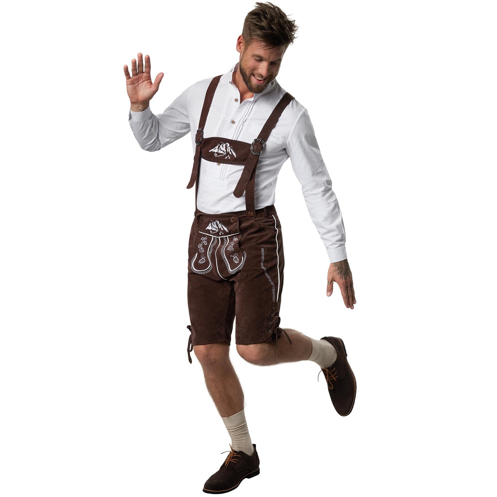 tectake® Lederhose Vogelsang