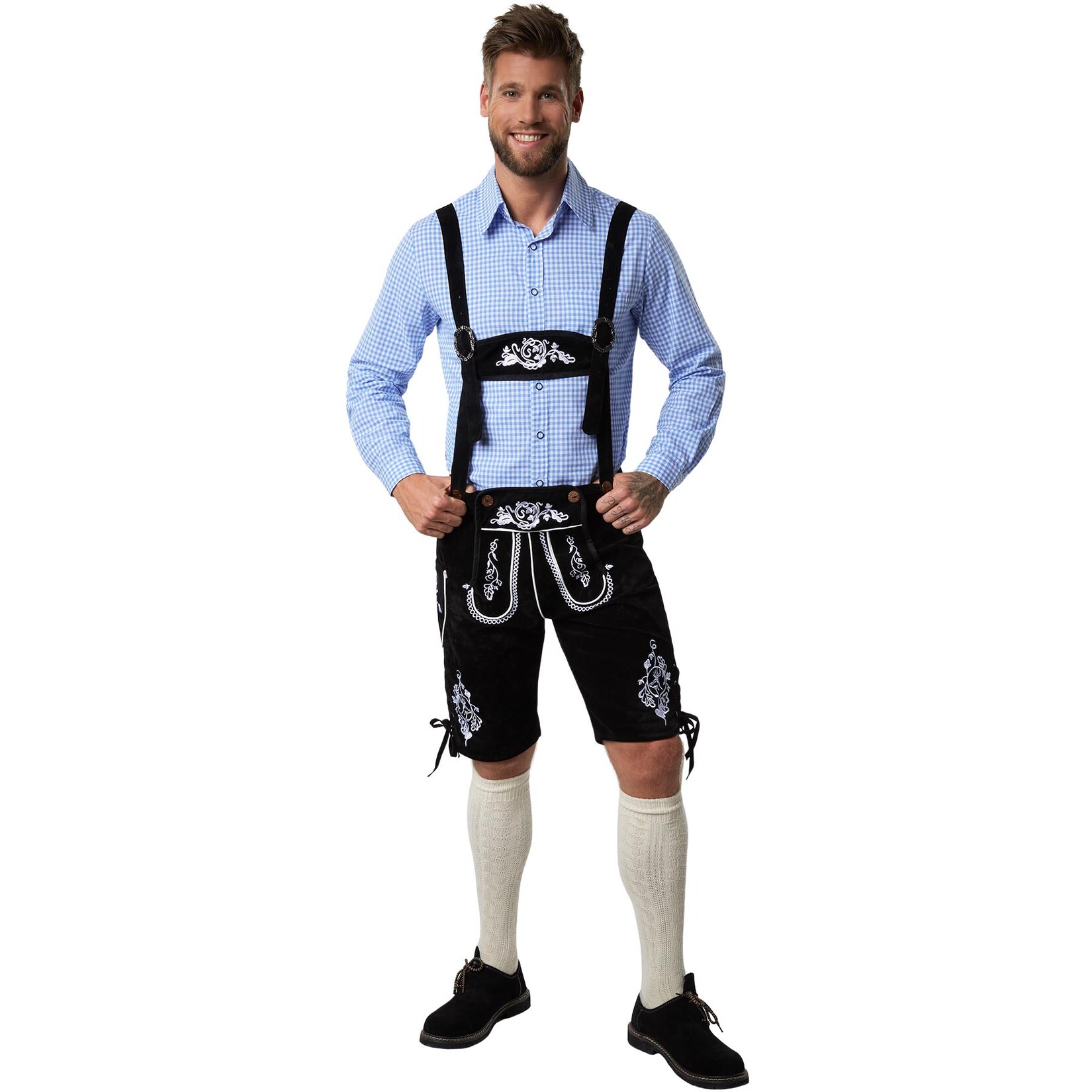 tectake® Lederhose Frankenwald