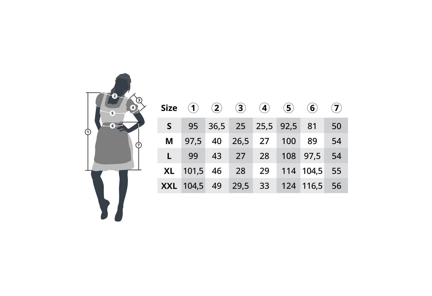 tectake® Frauenkostüm Dirndl Wiesn Madl Modell 2 Bild 3