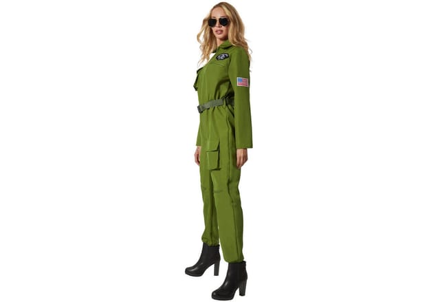 tectake® Damenkostüm Jet Fighter Pilot