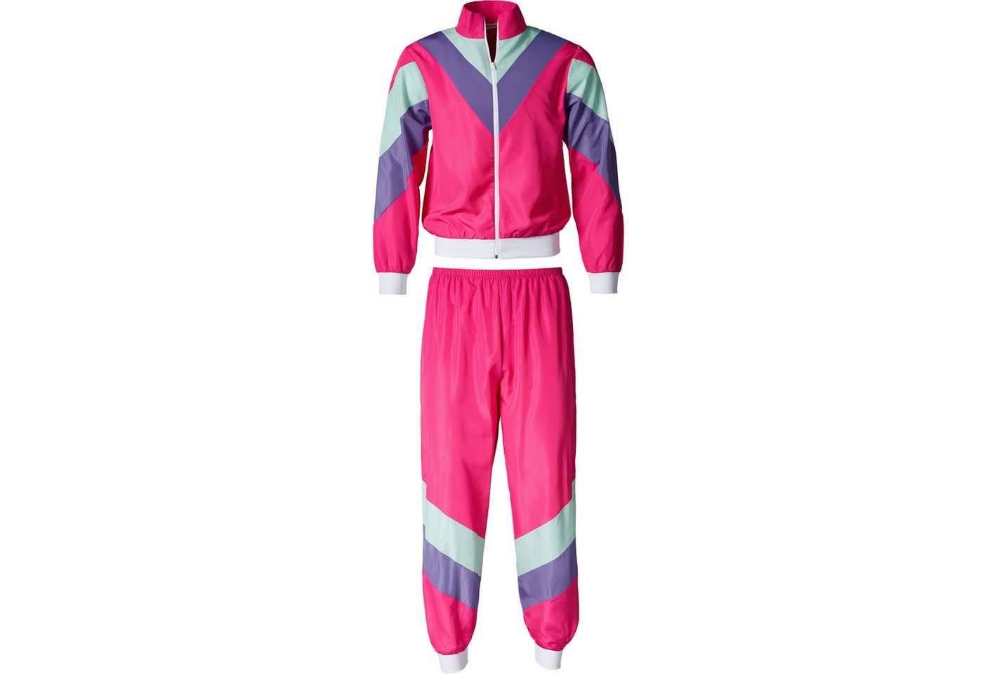 tectake® Herrenkostüm Retro 80er 90er Jahre Jogginganzug Bild 4