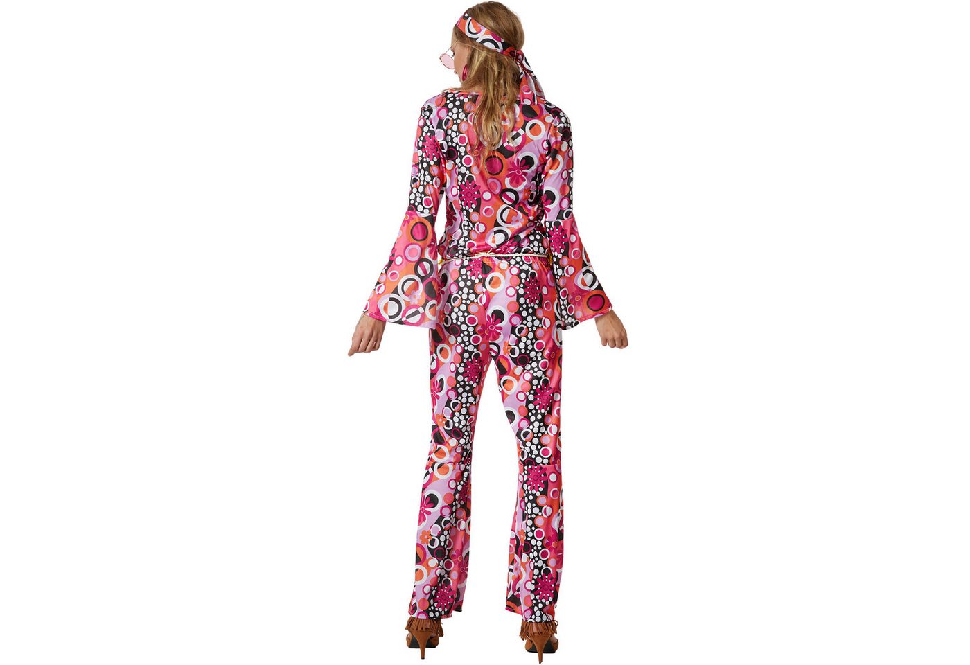 tectake® Damenkostüm Hippie Flowerpower Bild 2