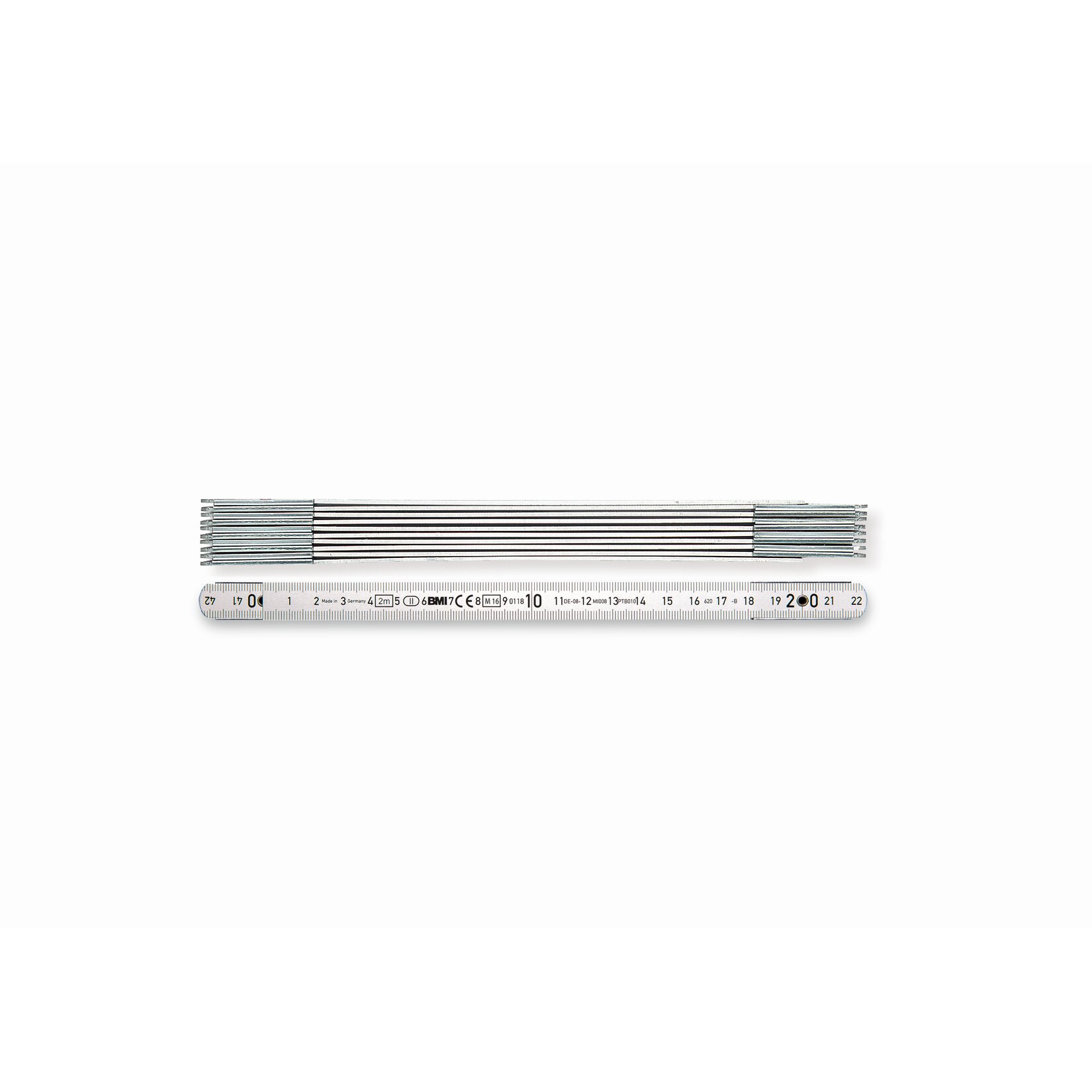 BMI Aluminiumgliedermaßstab silberfarben, 1 m, Gliederstärke 1,4 mm, abriebfest