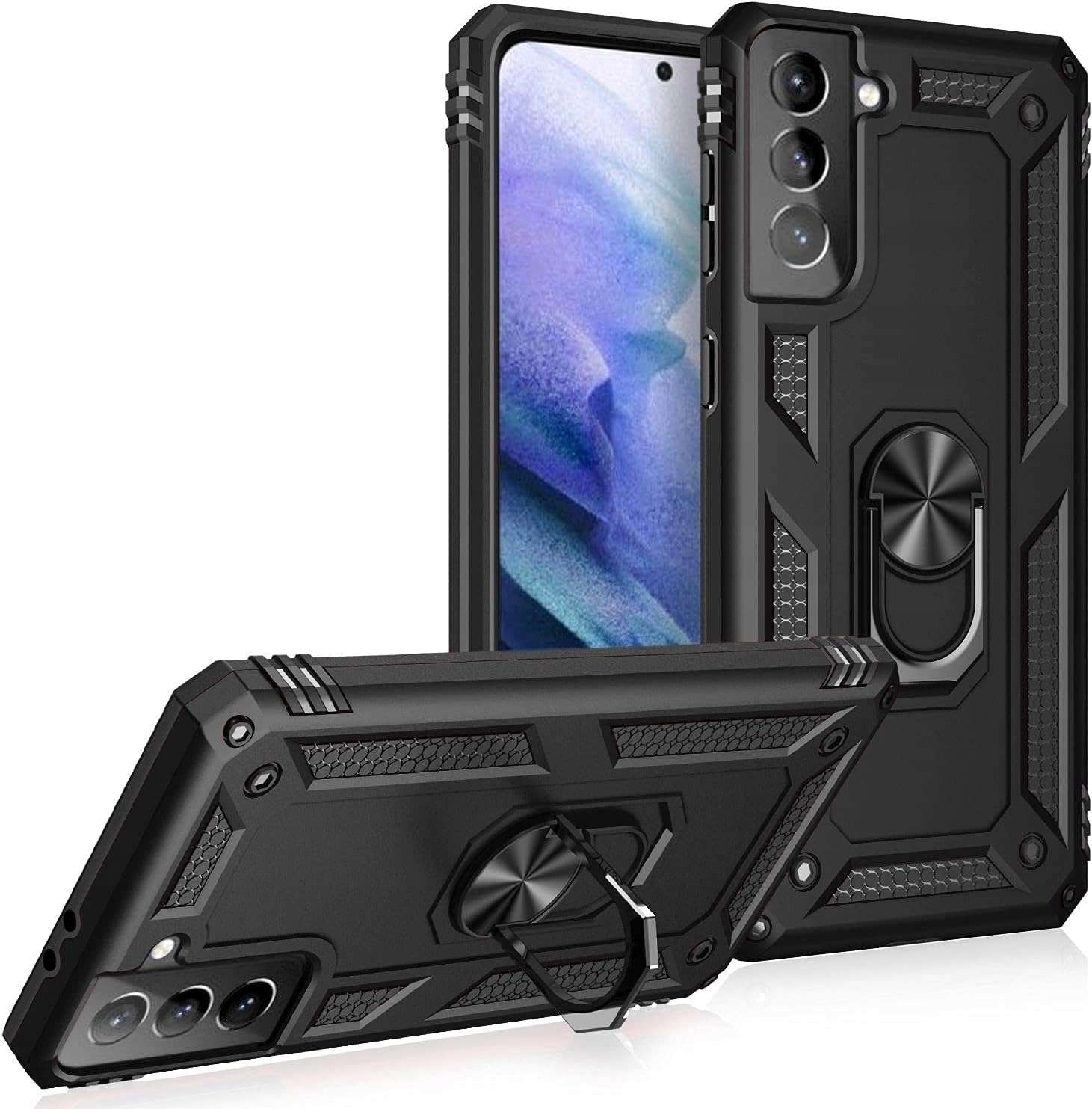 Nalia 360° Drehbare Ringhülle Für Samsung Galaxy S21 Plus, Schwarz