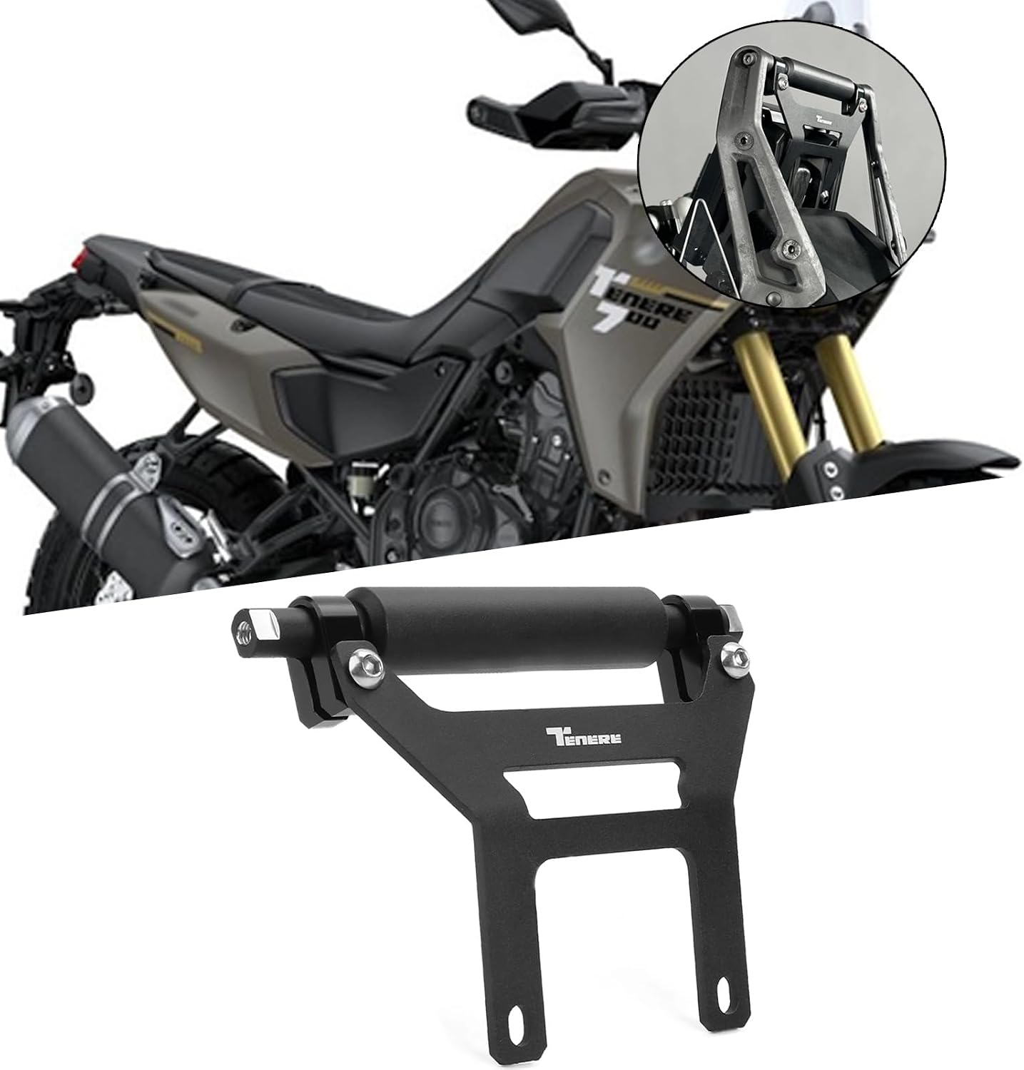 Verlängerte Querträger-handyhalterung Für Tenere 700/rally/xtz700/xtz690/rally 2025 Motorrad-navigationssystem Gps-montagehalterung
