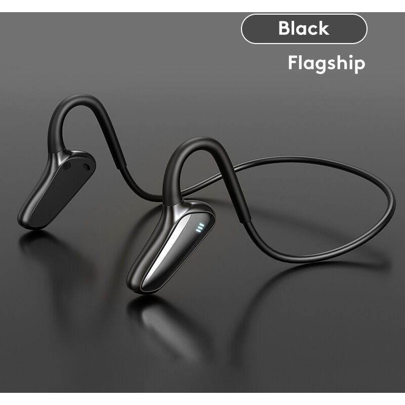 Knochenschallkopfhörer, Kabellose Bluetooth-sportkopfhörer, Komfortables Freiohr-design, Ip67 Wasserdicht, 8 Stunden Akkulaufzeit, Ideal Für Sport, Laufen, Joggen Und Radfahren – Schwarz