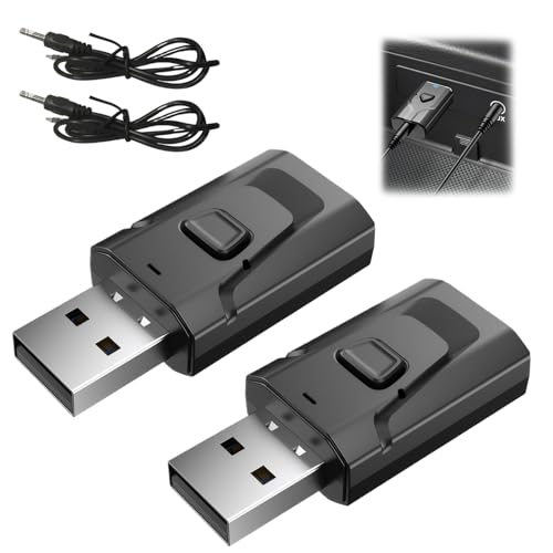 2 Bluetooth-usb-adapter Bluetooth-usb-adapter Mit 3,5-mm-audiokabel Kompatibel Mit Verschiedenen Geräten, Darunter Computer, Fernseher, Projektoren, Lautsprecher Und Kopfhörer