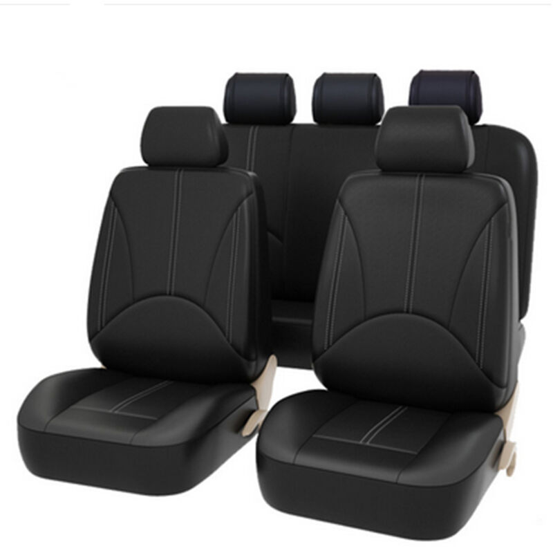 [niemals Verwendet] 9-teiliges Set Sitzbezüge Aus Pu-leder Für Pkw/lkw/suv, Komplettset Für Vorder- Und Rücksitze, Inklusive Sitzkissenschutz
