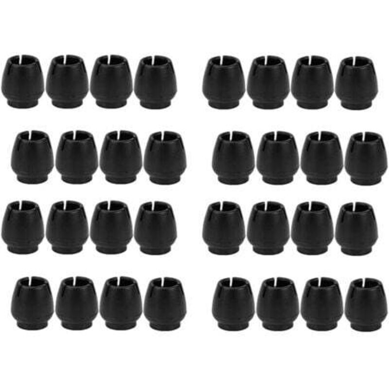 [niemals Verwendet] 32-teiliges Set Stuhlbeinschoner, Stuhlbeinschutz, Gummi-stuhlbeinschoner, Runde Beinschoner, 12-17 Mm (schwarz)